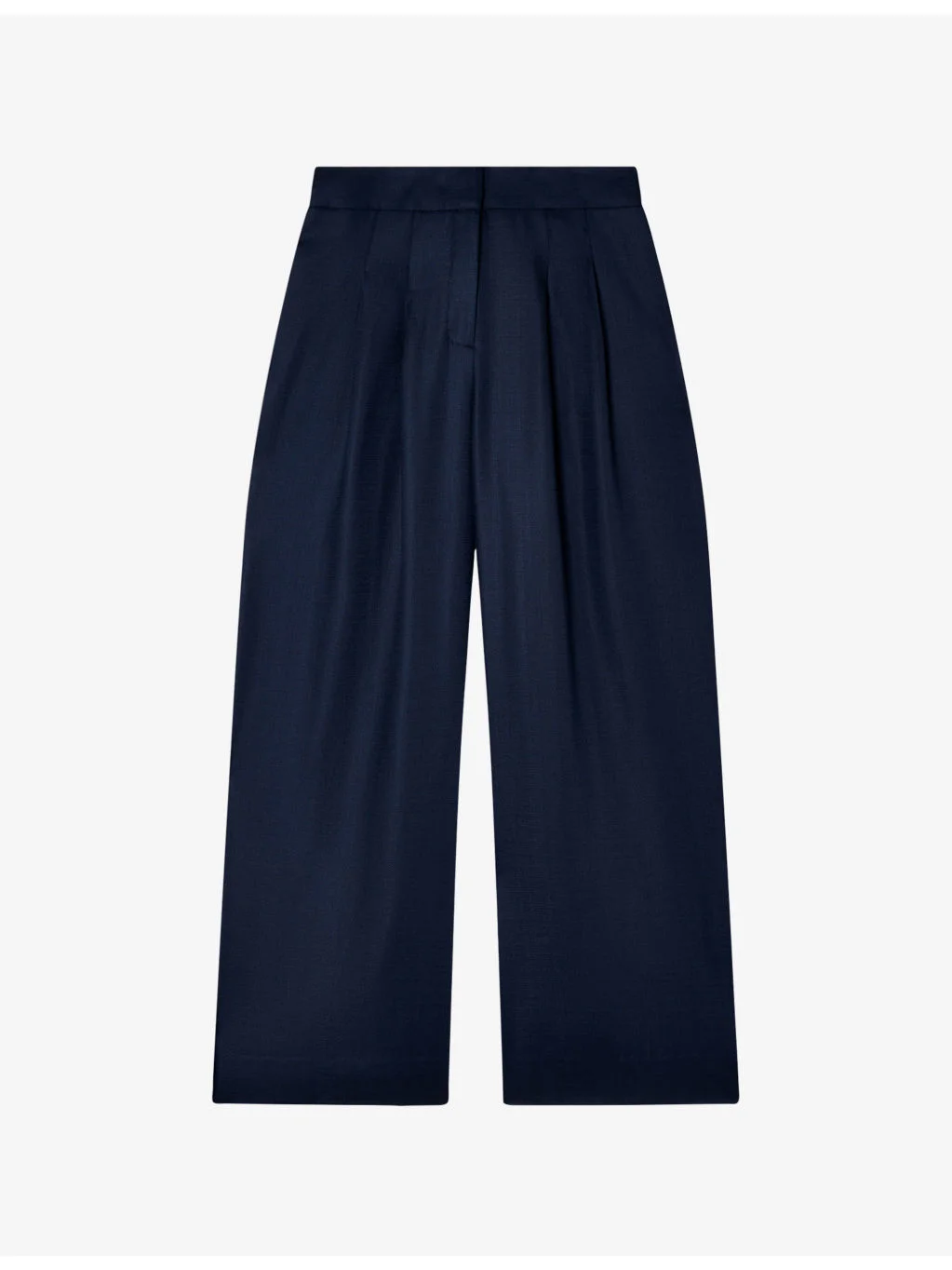 Hopsack Wide-Leg Woven Trousers - 1