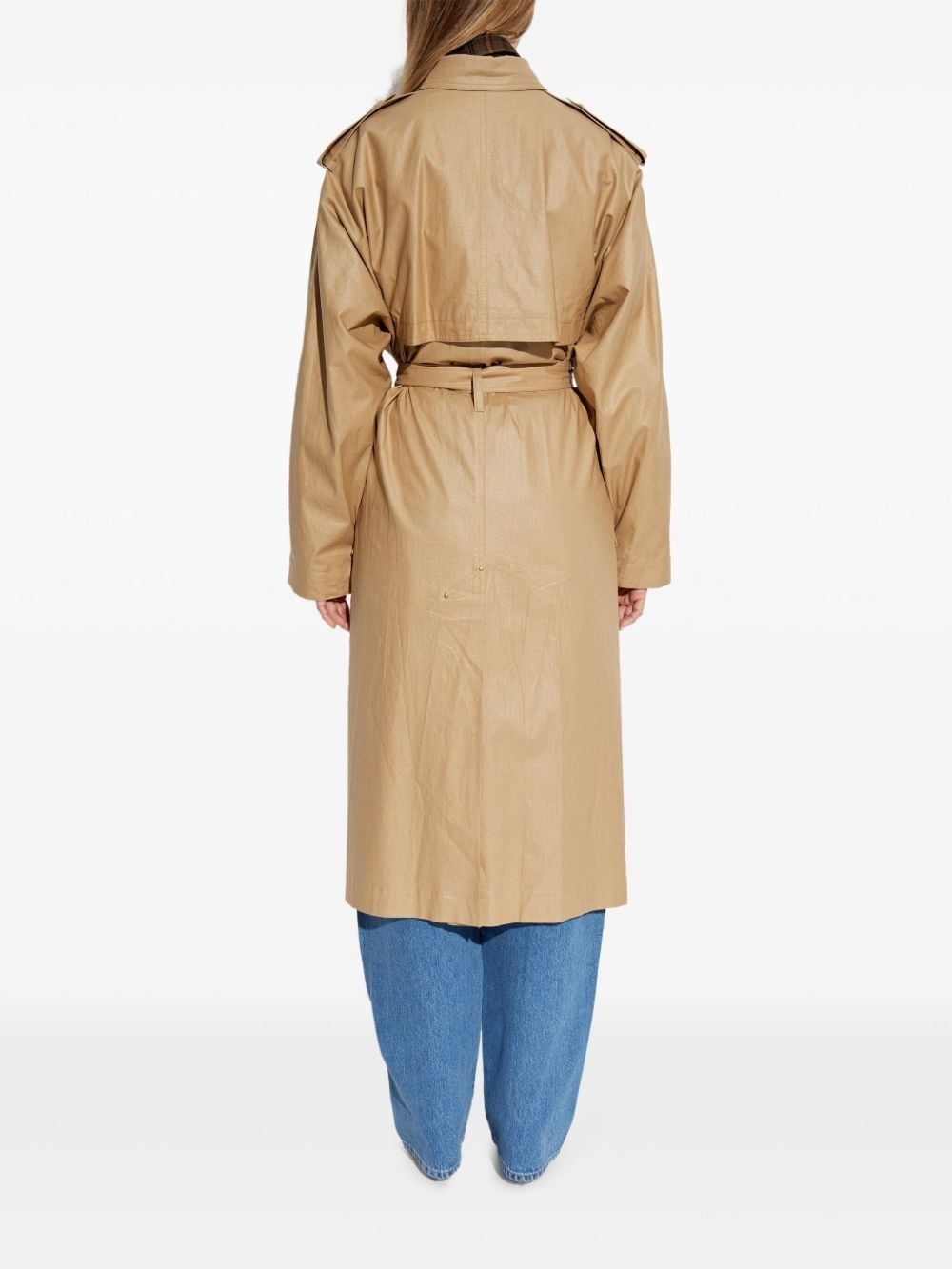 belted trench coat - 3