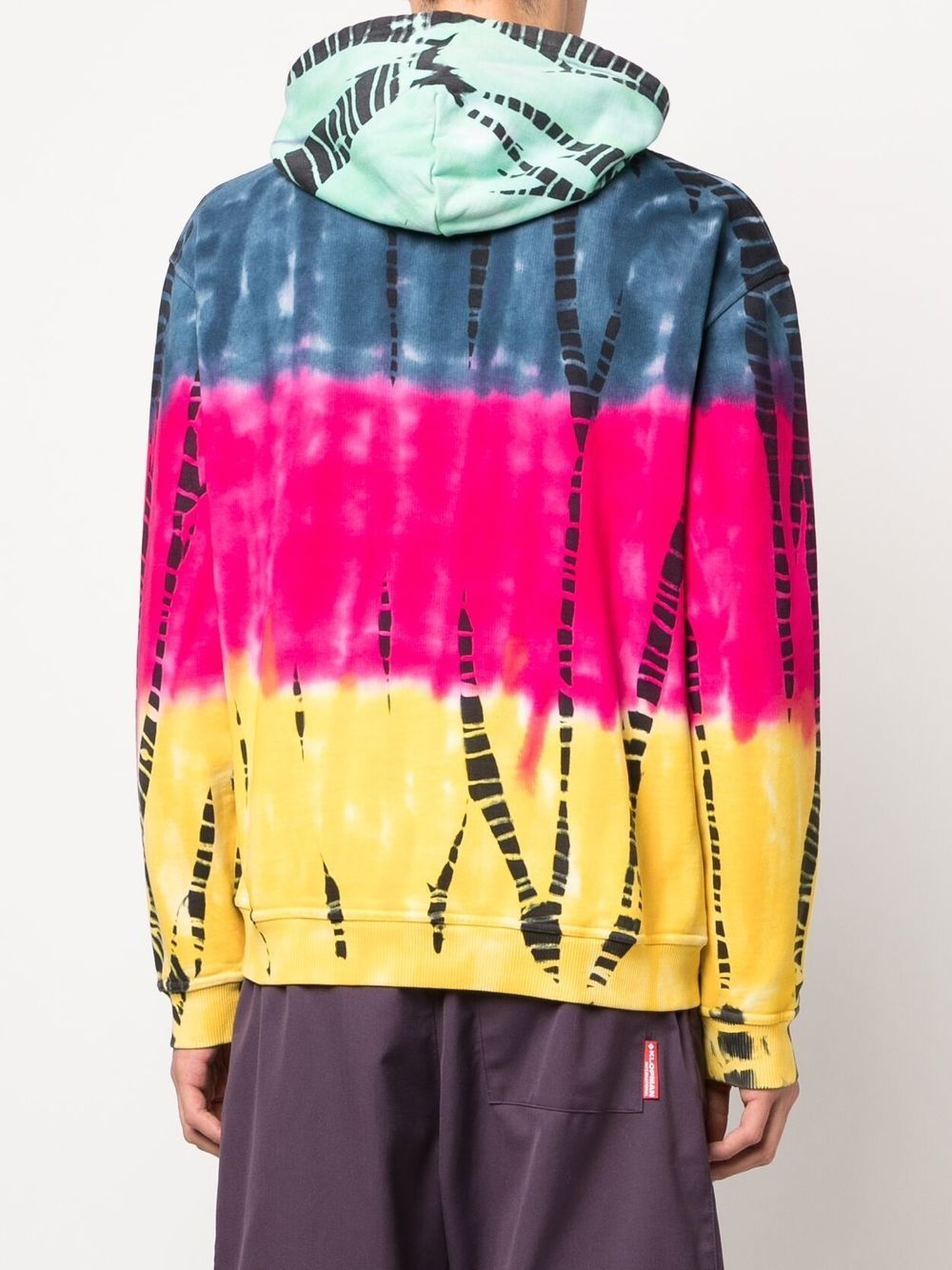 tie-dye print cotton hoodie - 4