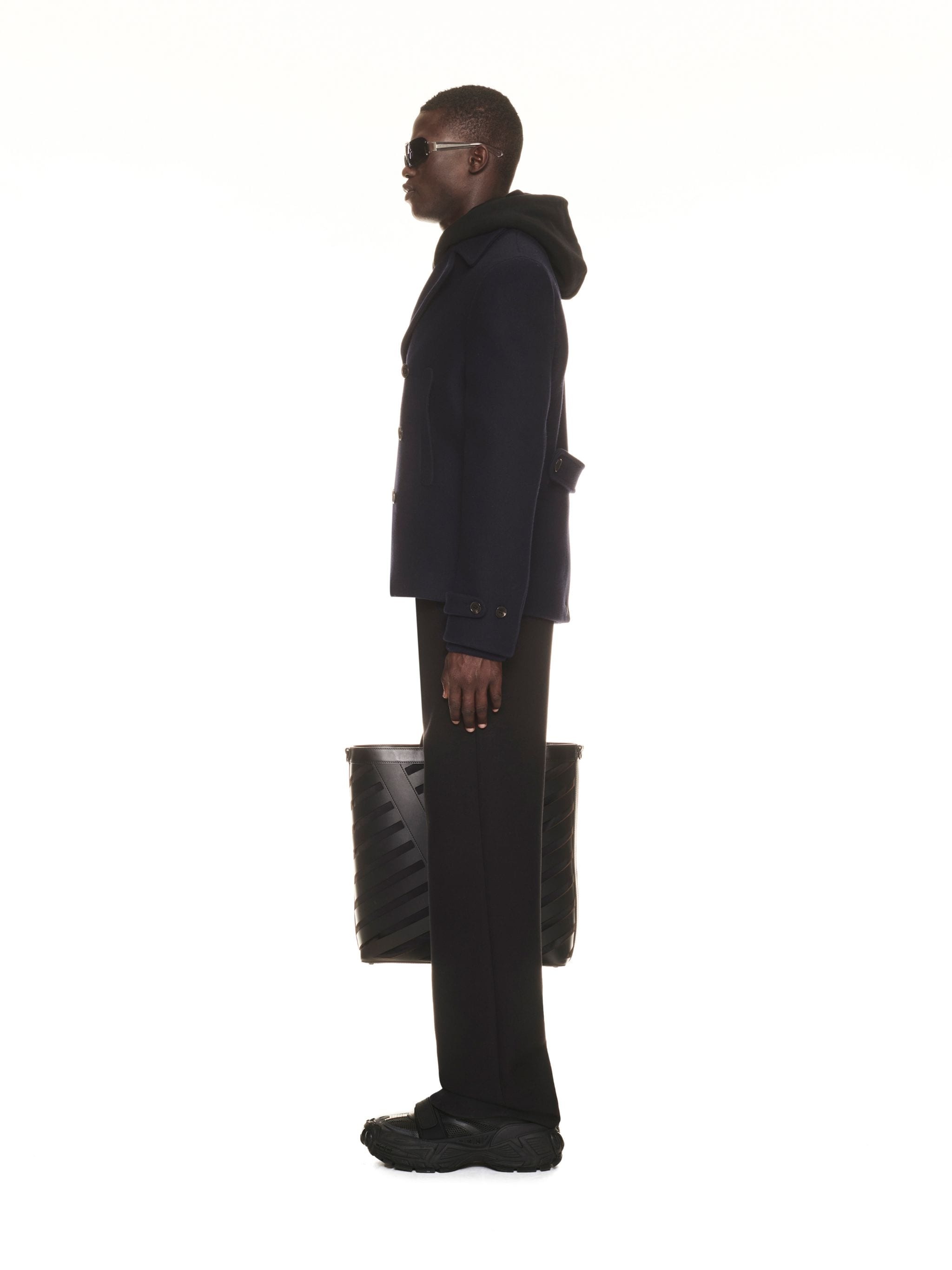 Arr Emb Double Wool Peacoat Sierra Leone - 3