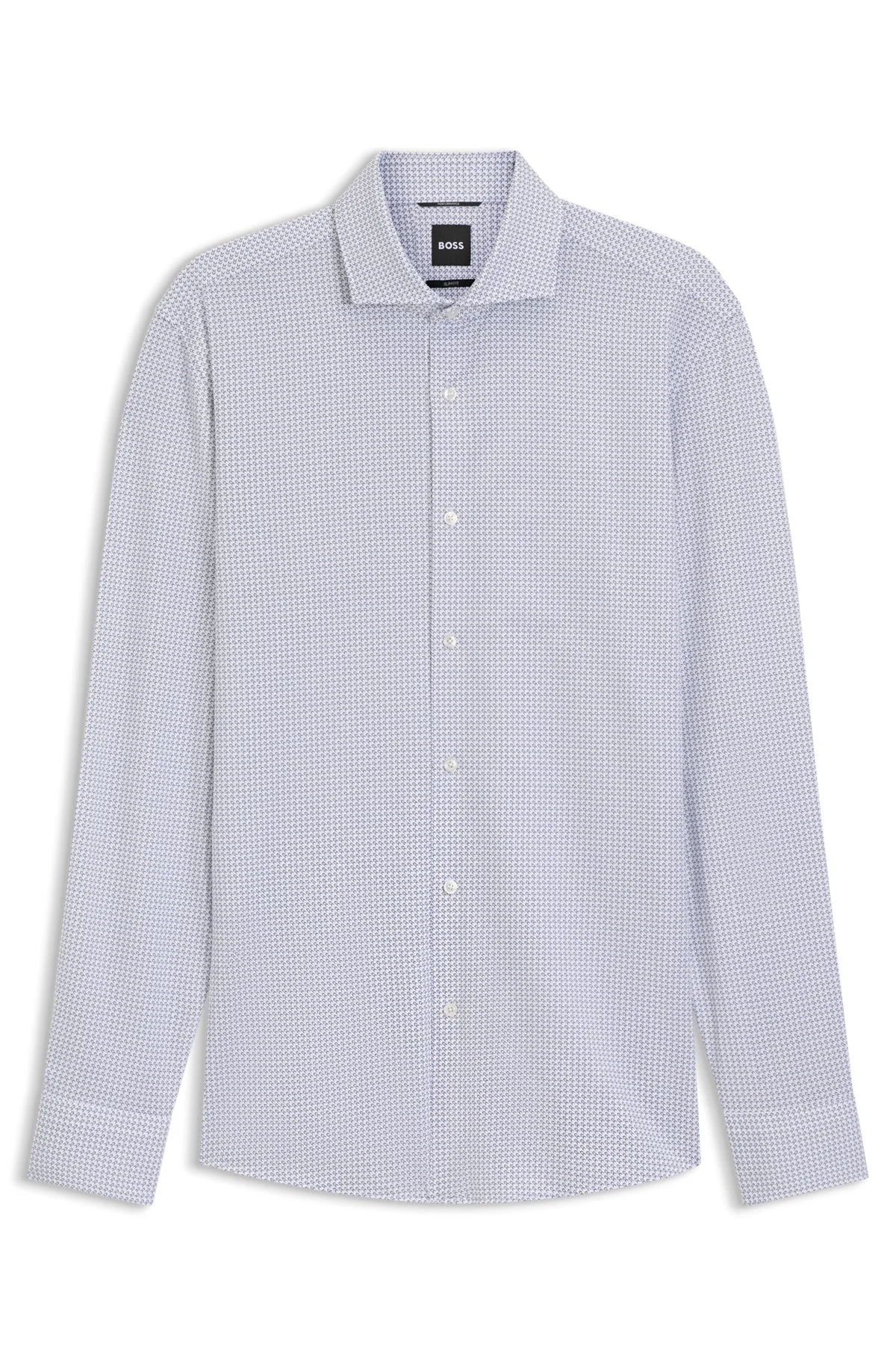 PRINTED SLIM-FIT SHIRT IN PERFORMANCE-STRETCH JERSEY - 1