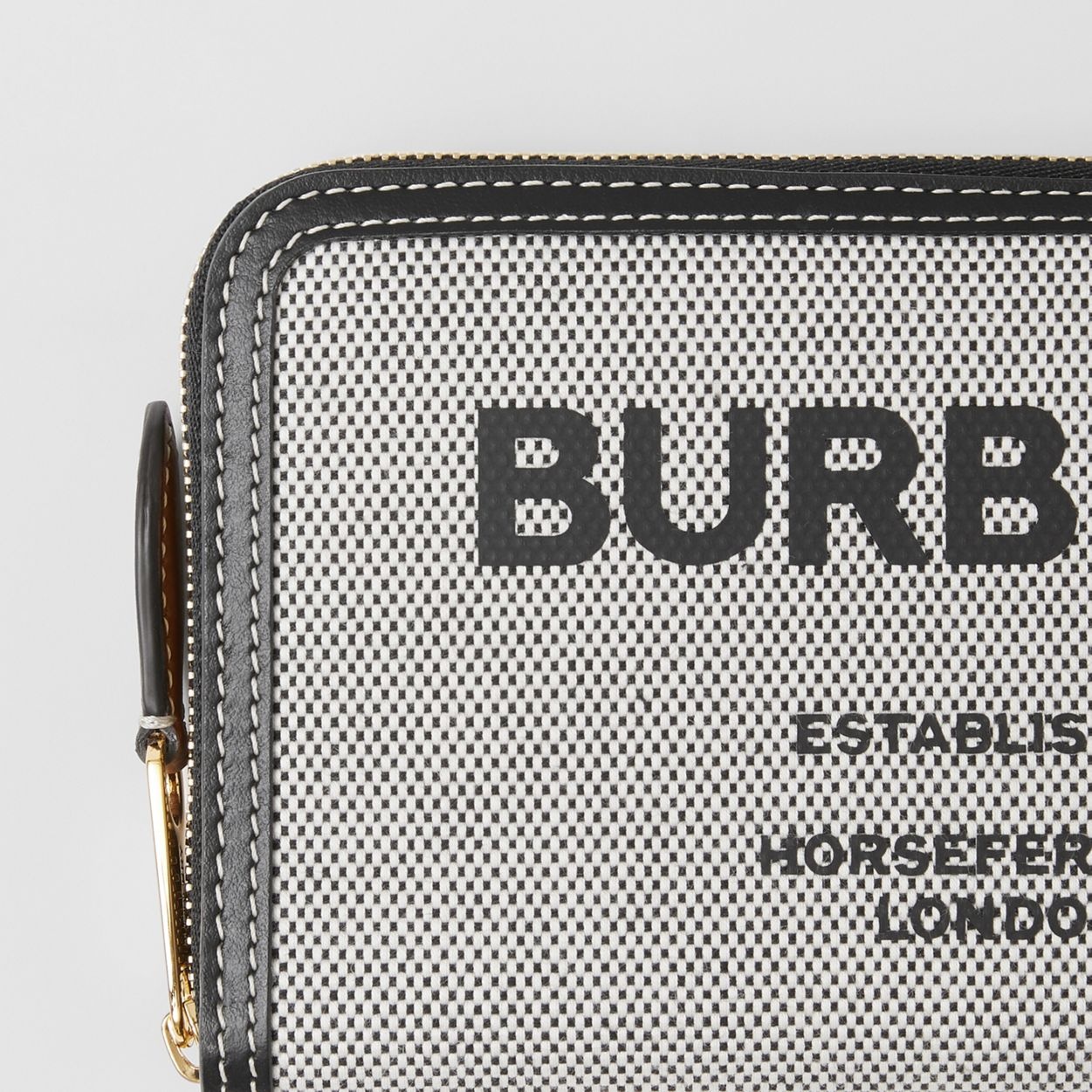 Horseferry Print Canvas and Leather Ziparound Wallet - 2