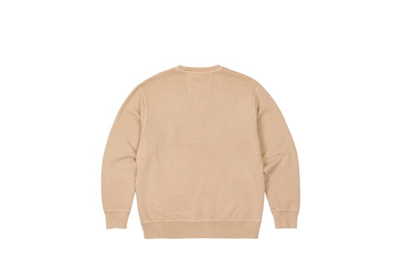 PALACE PALACE C.P. COMPANY CLASSIC OVER DYED CREW SWEAT STONE outlook