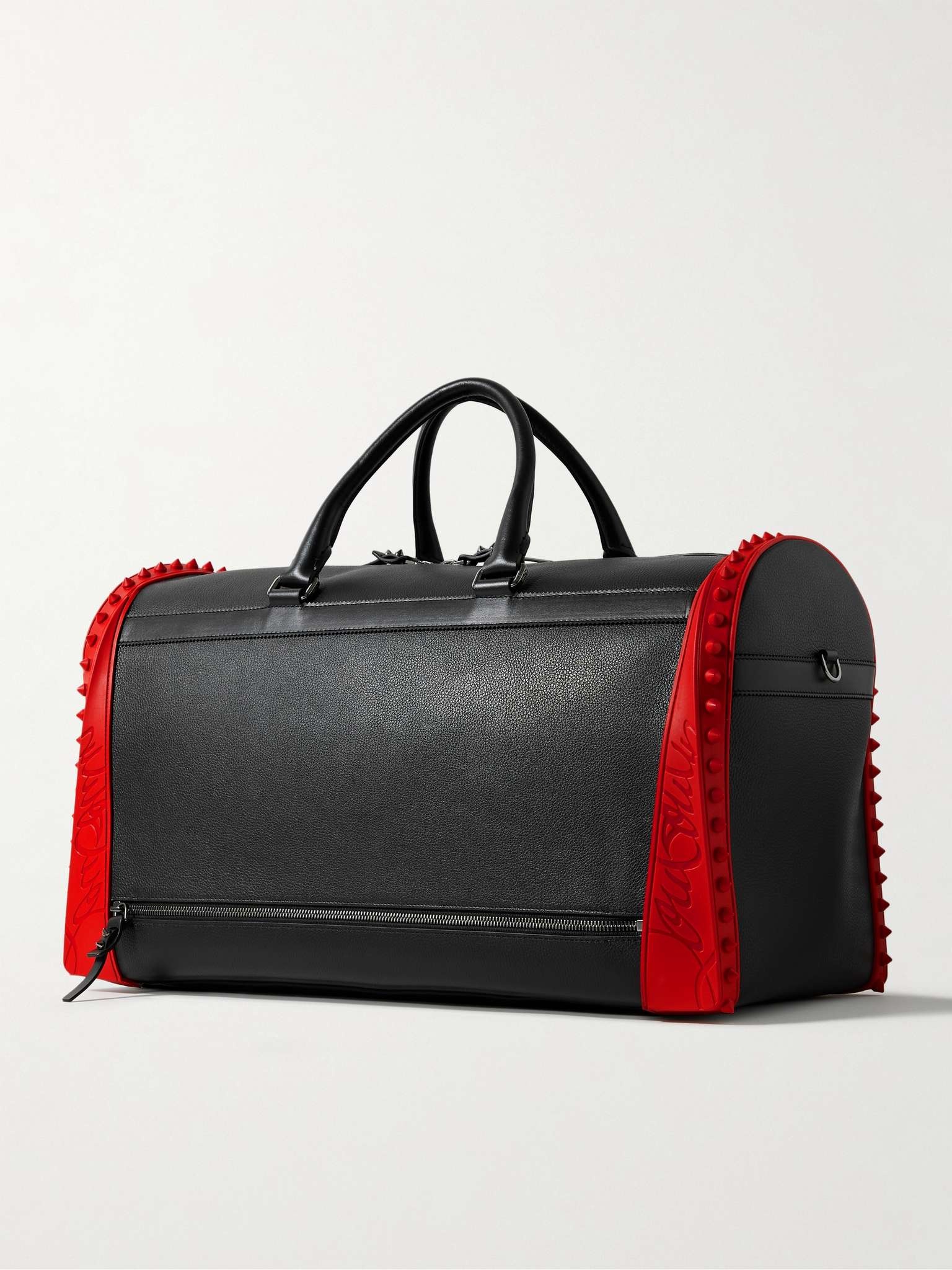 CHRISTIAN LOUBOUTIN Studded Leather and Rubber Tote for Men