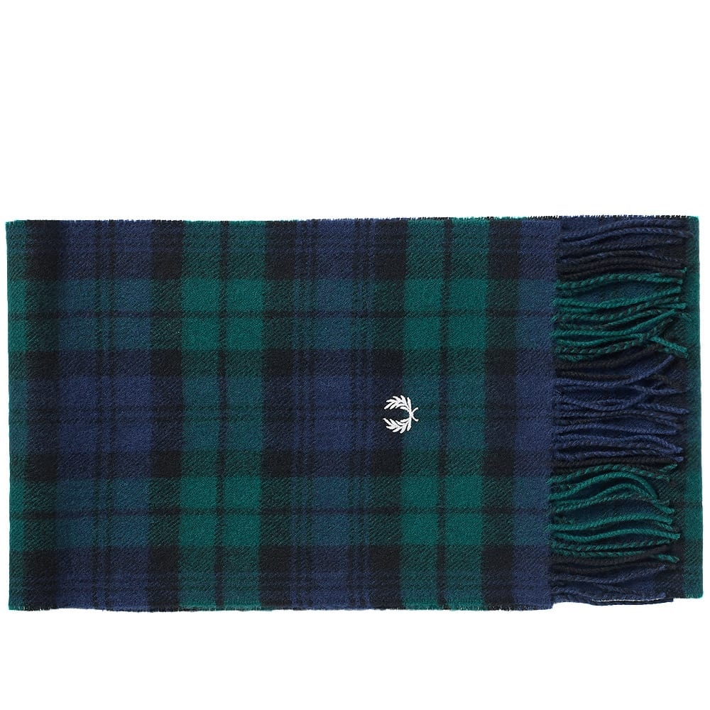 Fred Perry Black Watch Tartan Scarf - 1