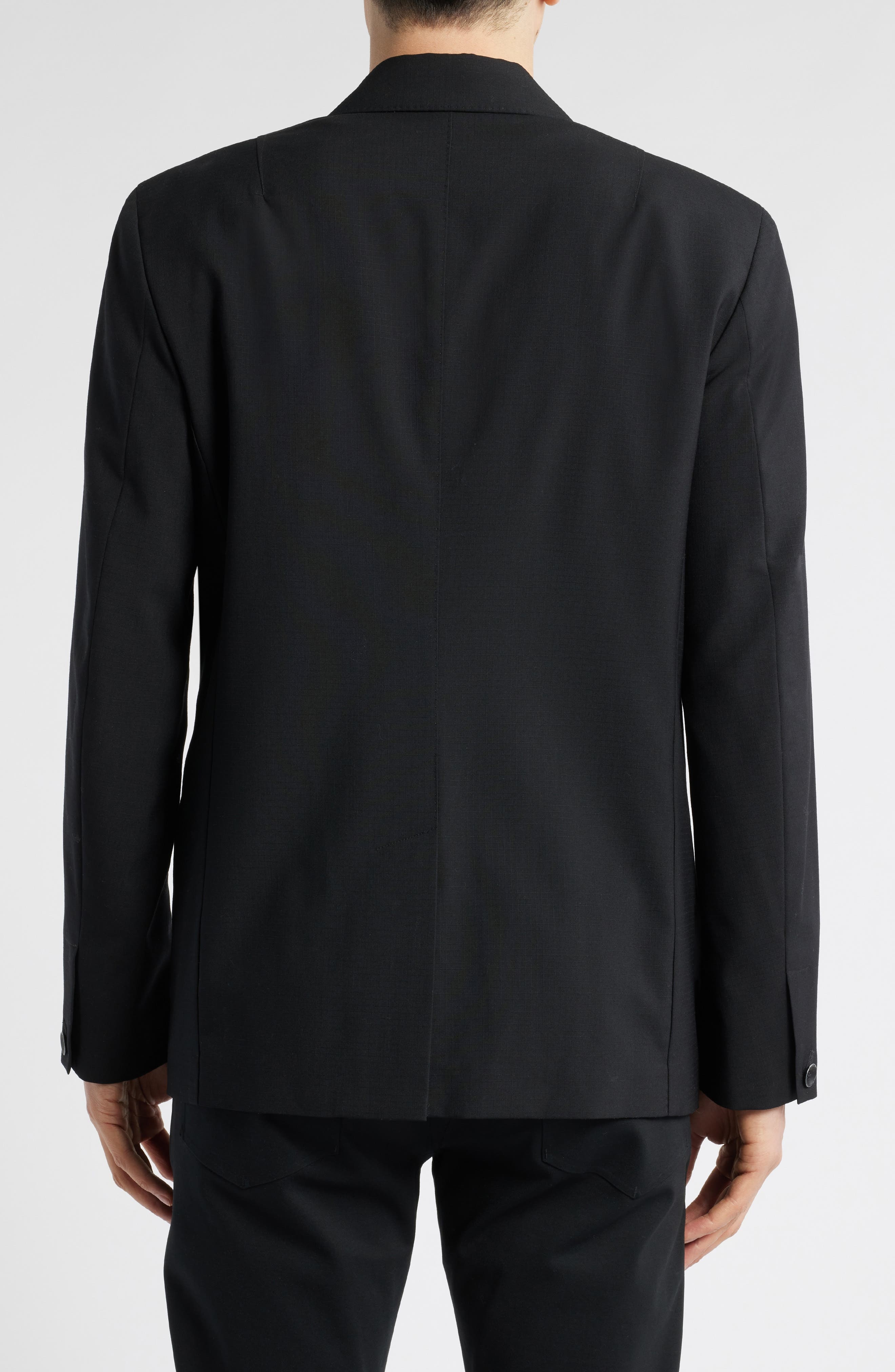 rag & bone Butler Wool Blend Ripstop Sport Coat in Black at Nordstrom - 2