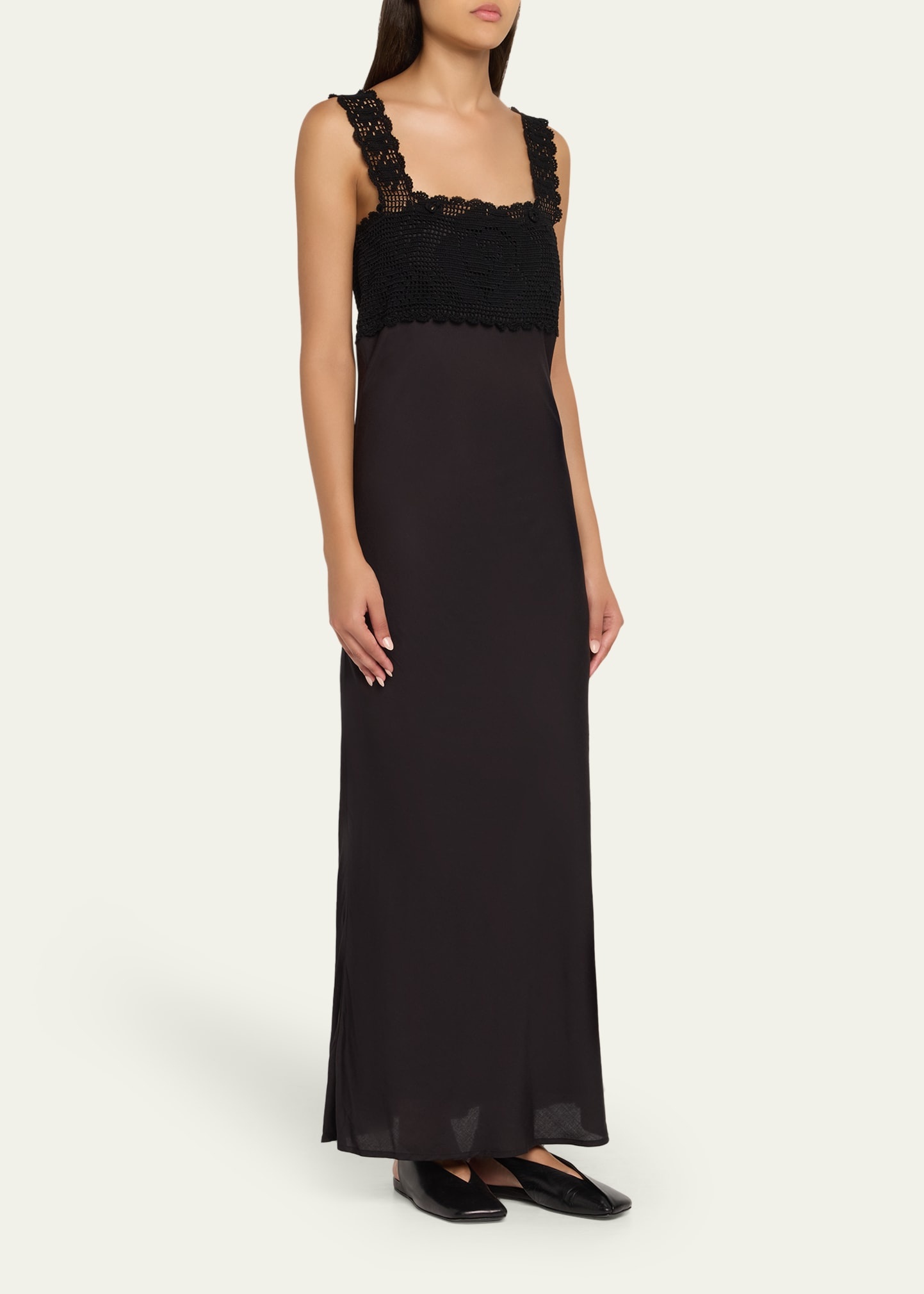 Lace Crochet Midi Dress - 4