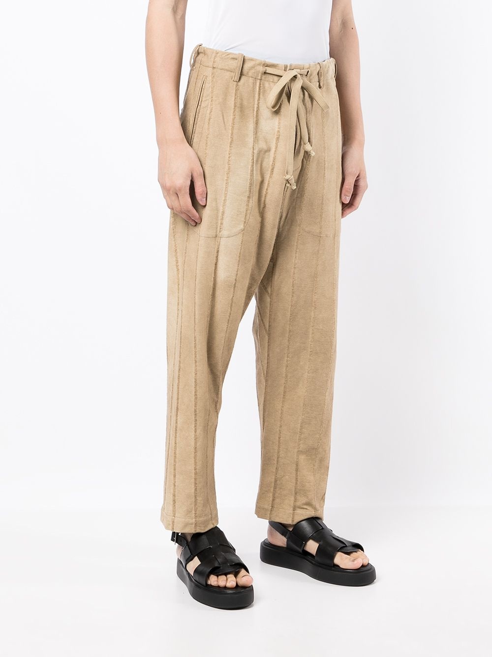 panelled straight-leg trousers - 3