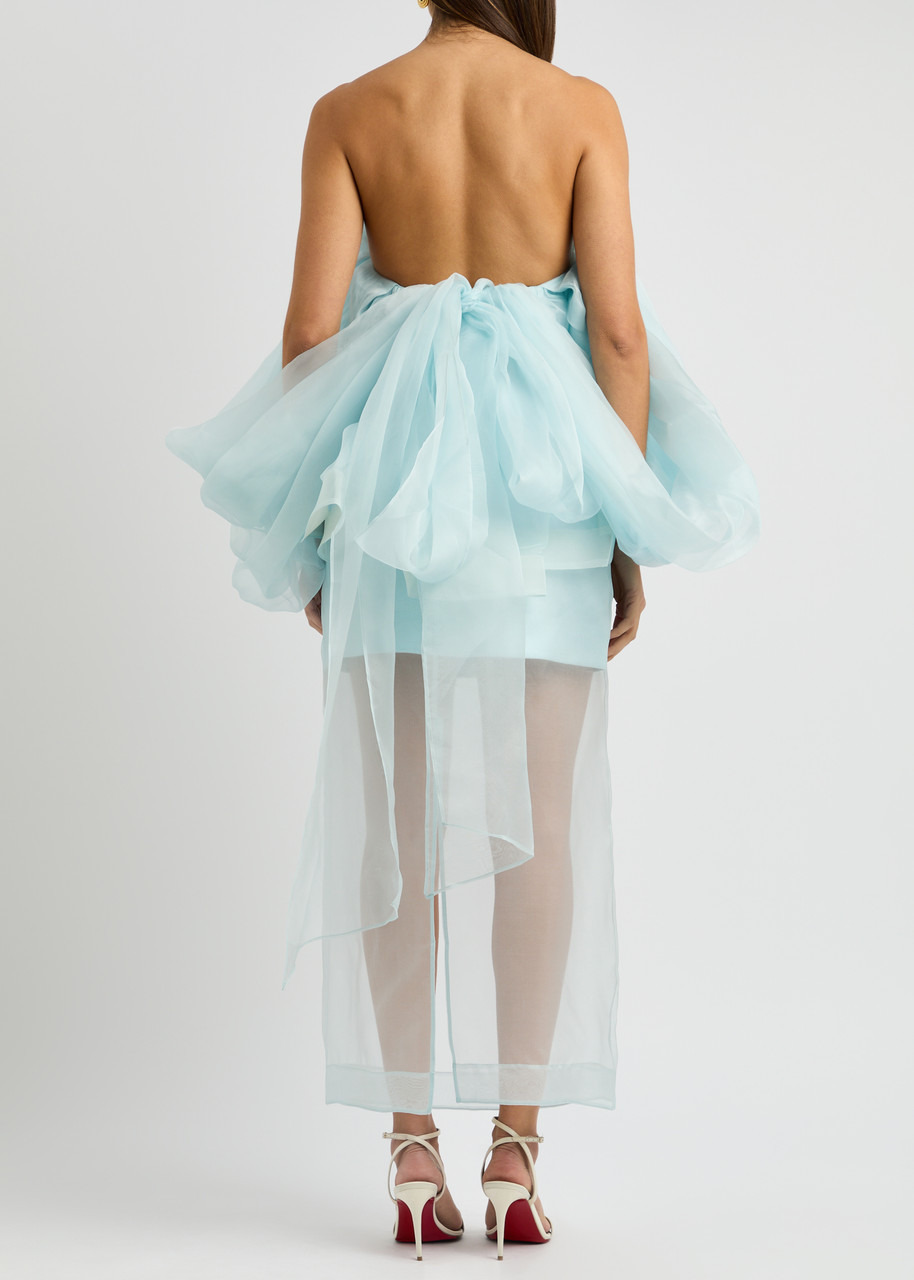 Zimmermann Crush Strapless Ruffled Silk-organza top - 3