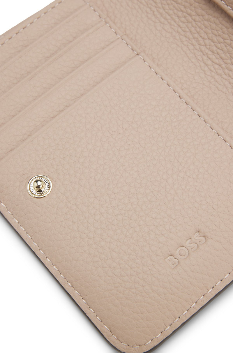 GRAINED-LEATHER WALLET WITH METALLIC LOGO LETTERING 3