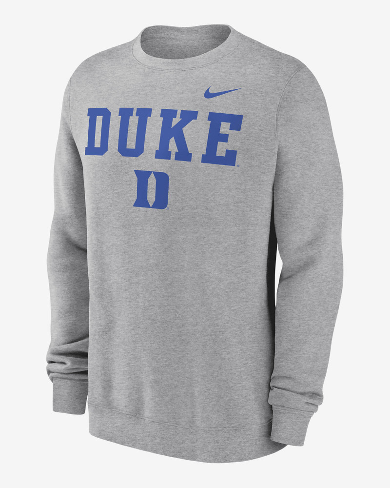 Duke Blue Devils Primetime Primary Stack Men's Nike College Pullover Crew 1
