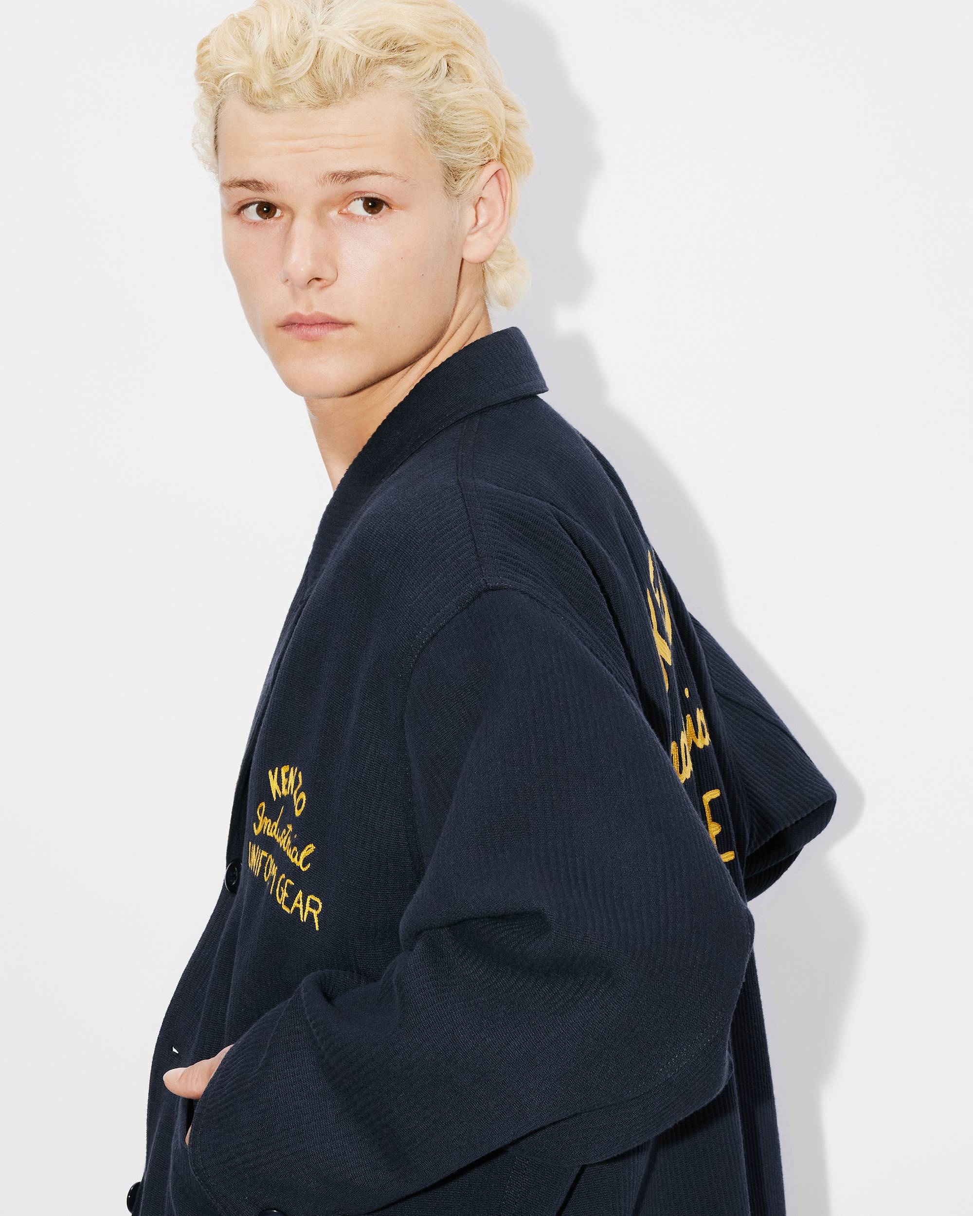 'KENZO Drawn Varsity' embroidered workwear jacket - 6