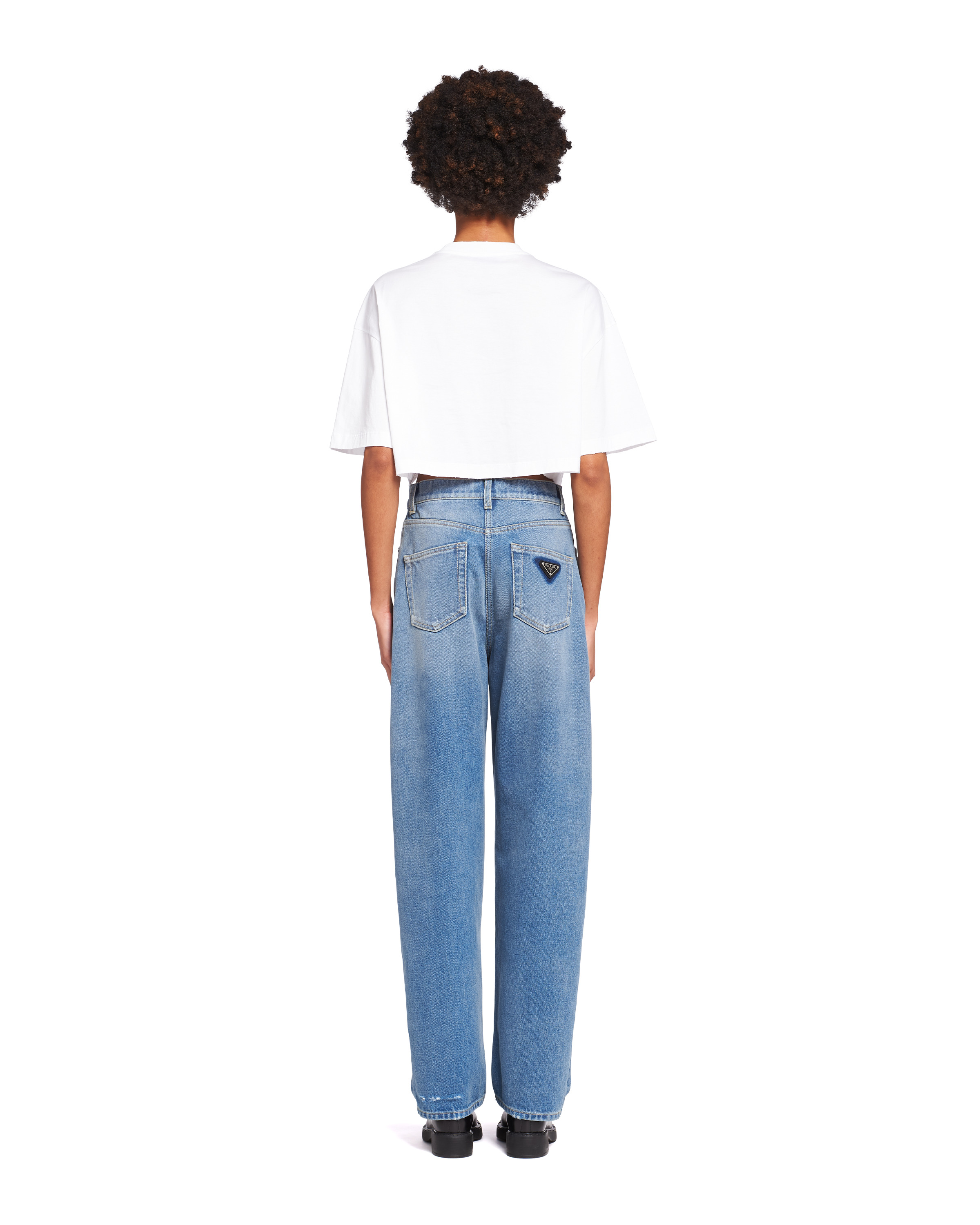 Organic denim five-pocket trousers - 4