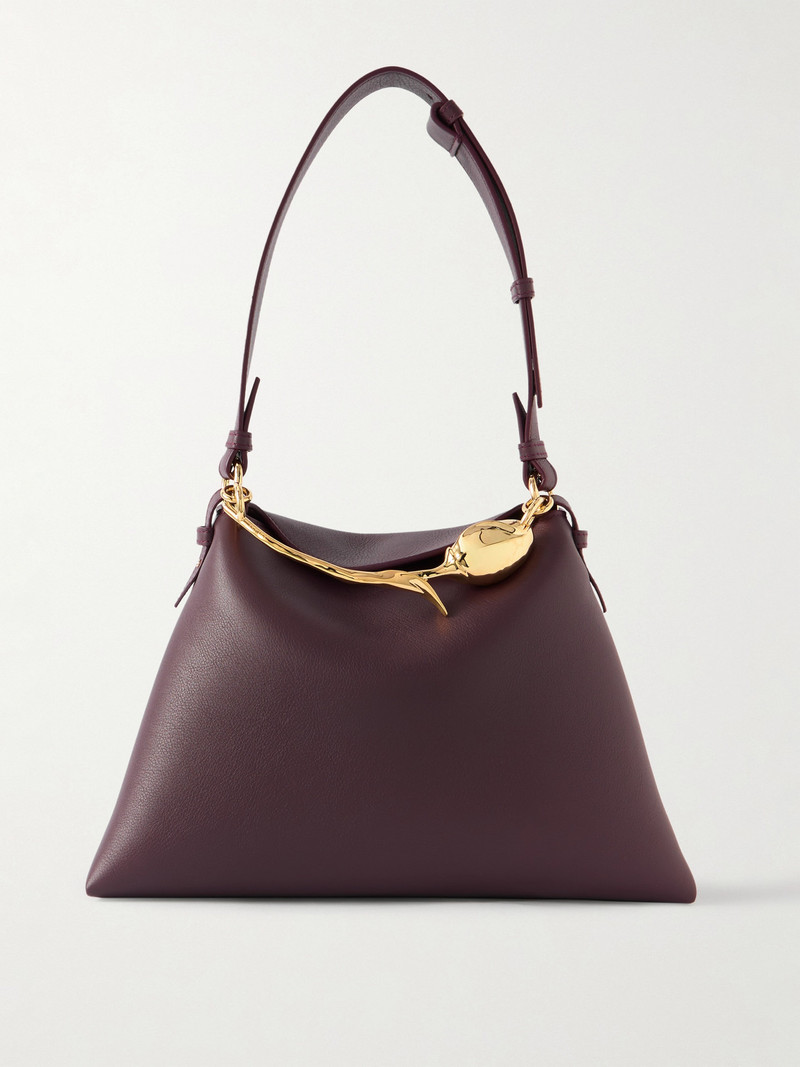 Bloom Large Embellished Textured-leather Shoulder Bag 1