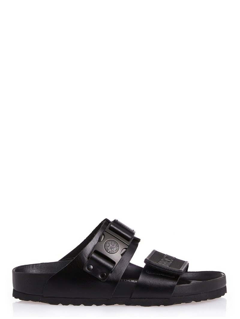 + Birkenstock Rotterdam Rubber-Trimmed Leather Sandals 1