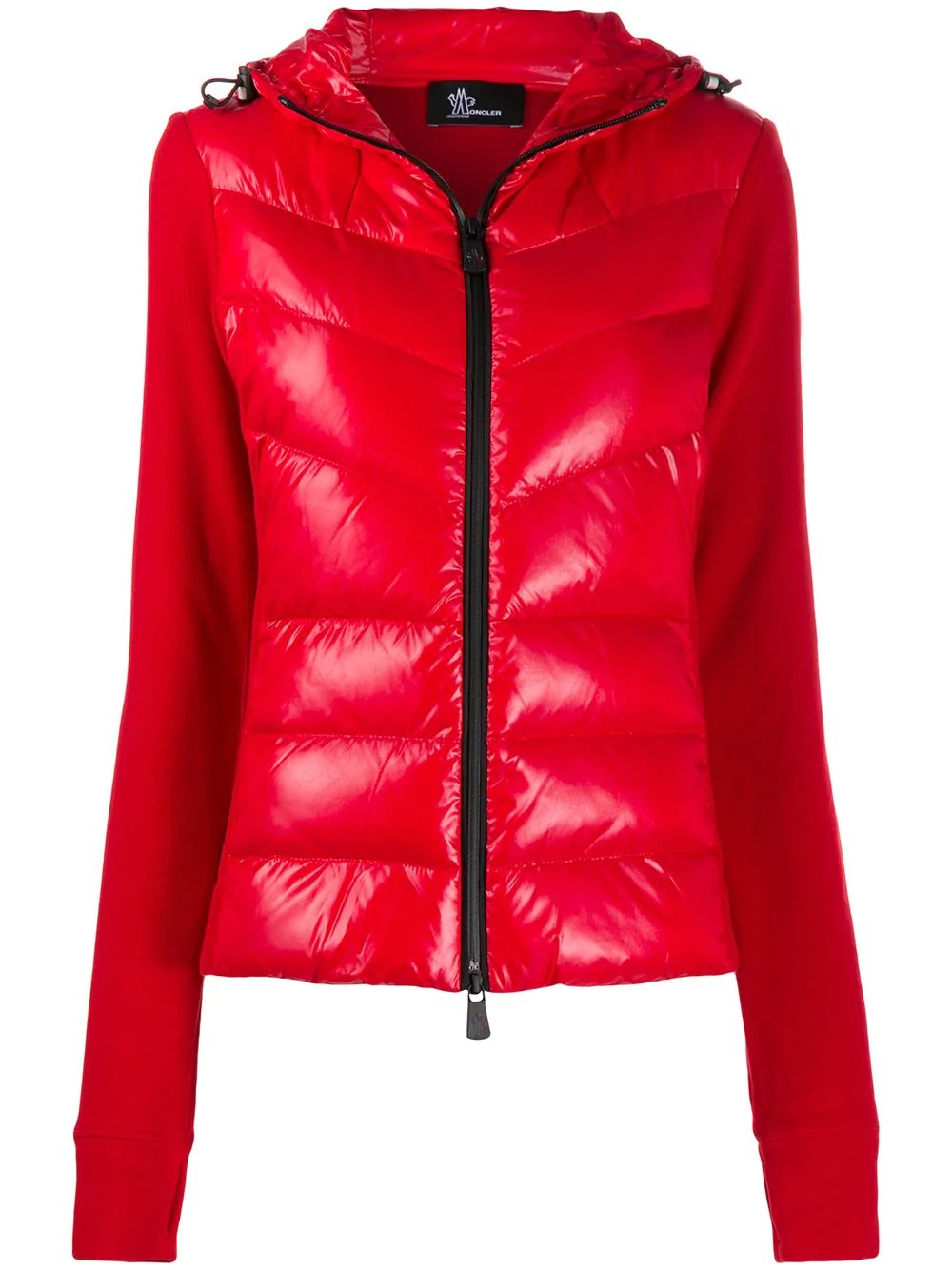 padded front zip jacket - 1