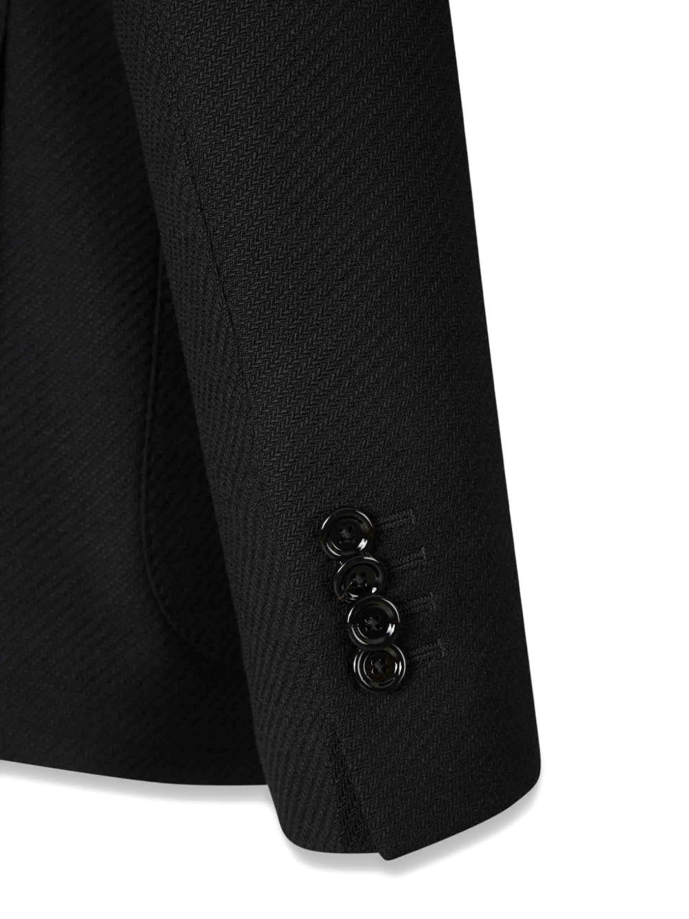 two-button herringbone blazer - 3