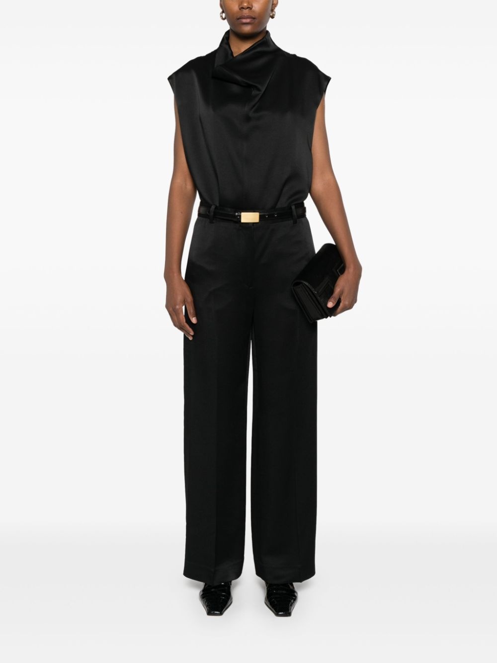 crepe de chine trousers - 2