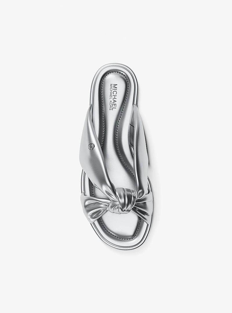 Elena Metallic Slide Sandal 5