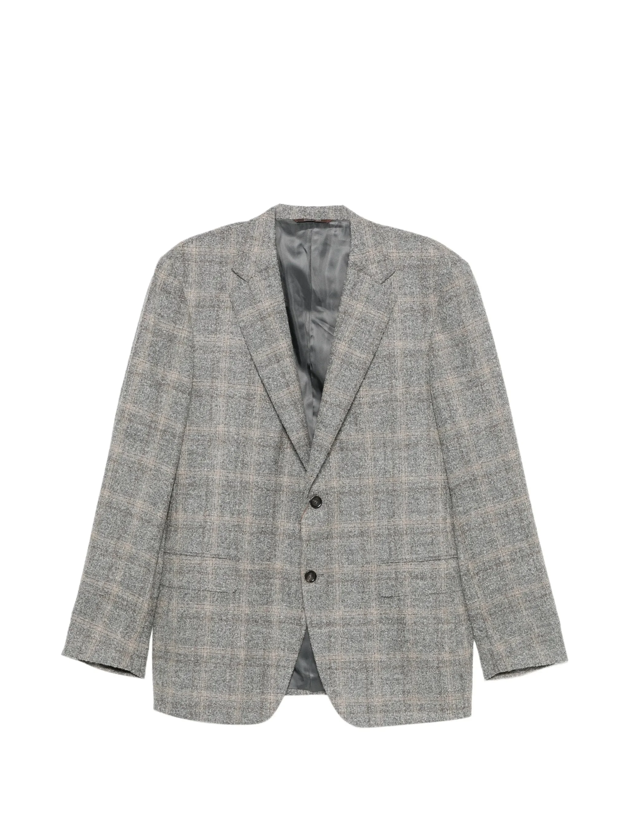 Canali Check-pattern Single-breasted Blazer - 1