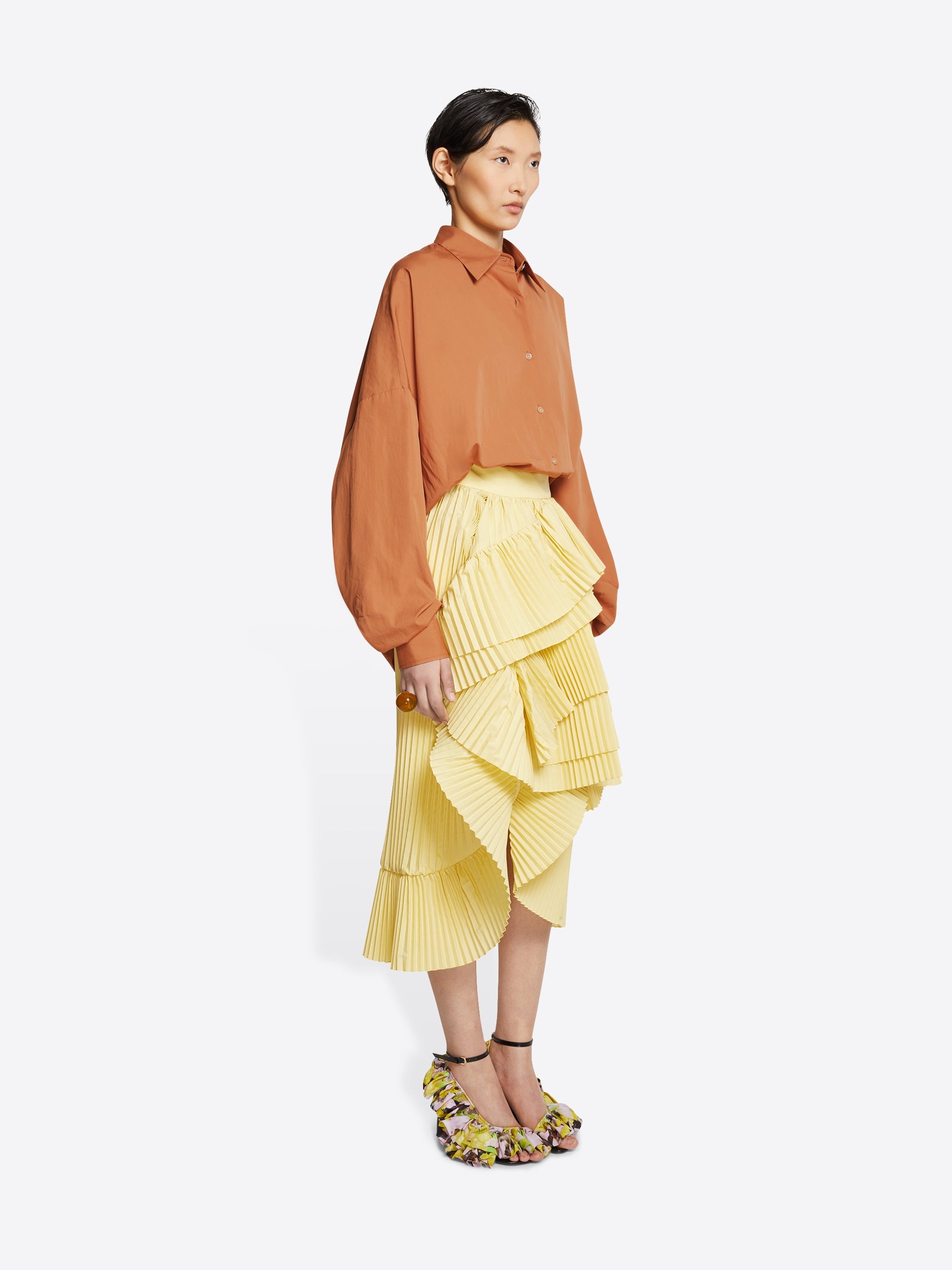 DRAPED PLEATED SKIRT - 3