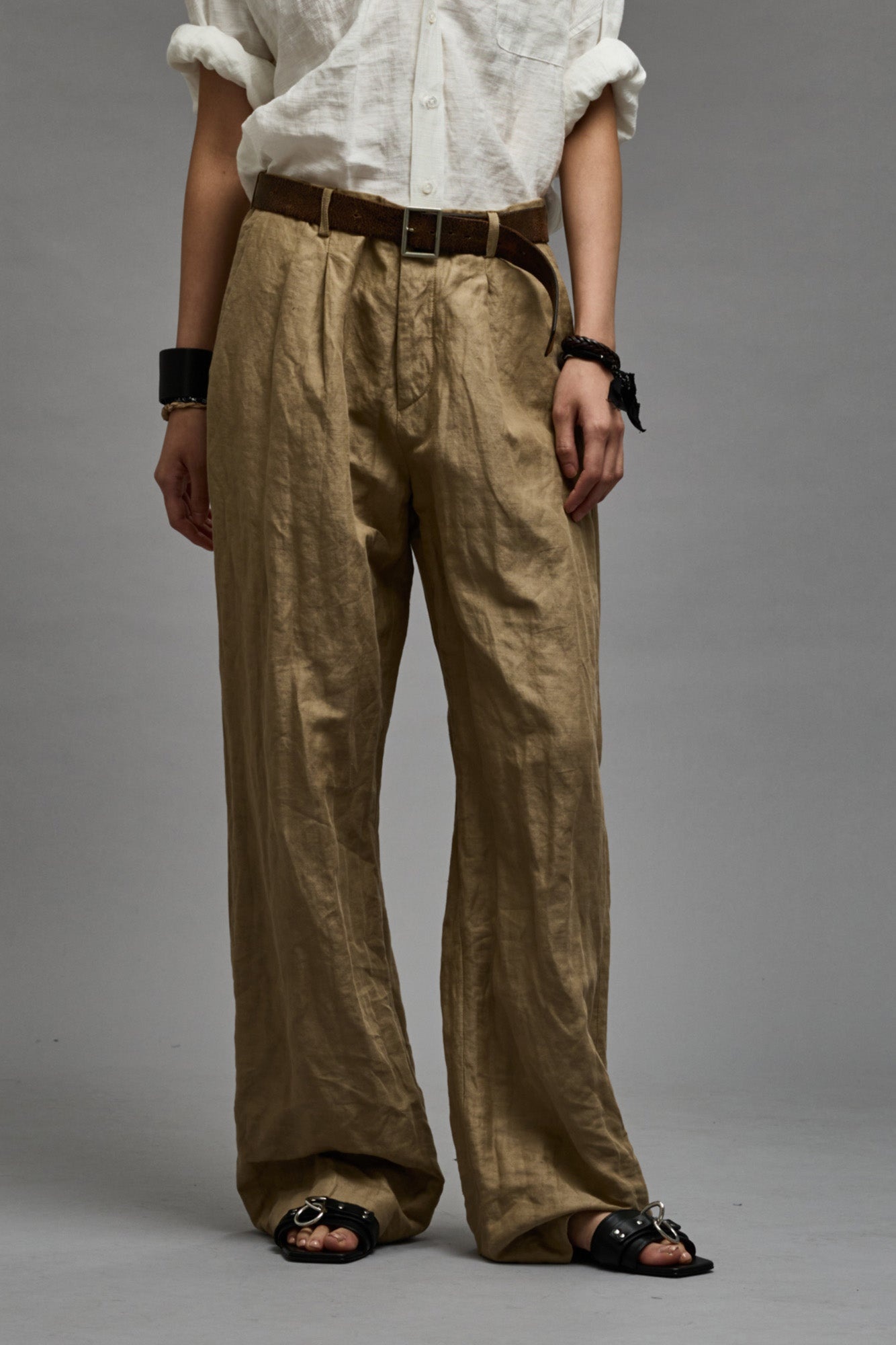 DAMON PLEATED TROUSER - KHAKI - 2