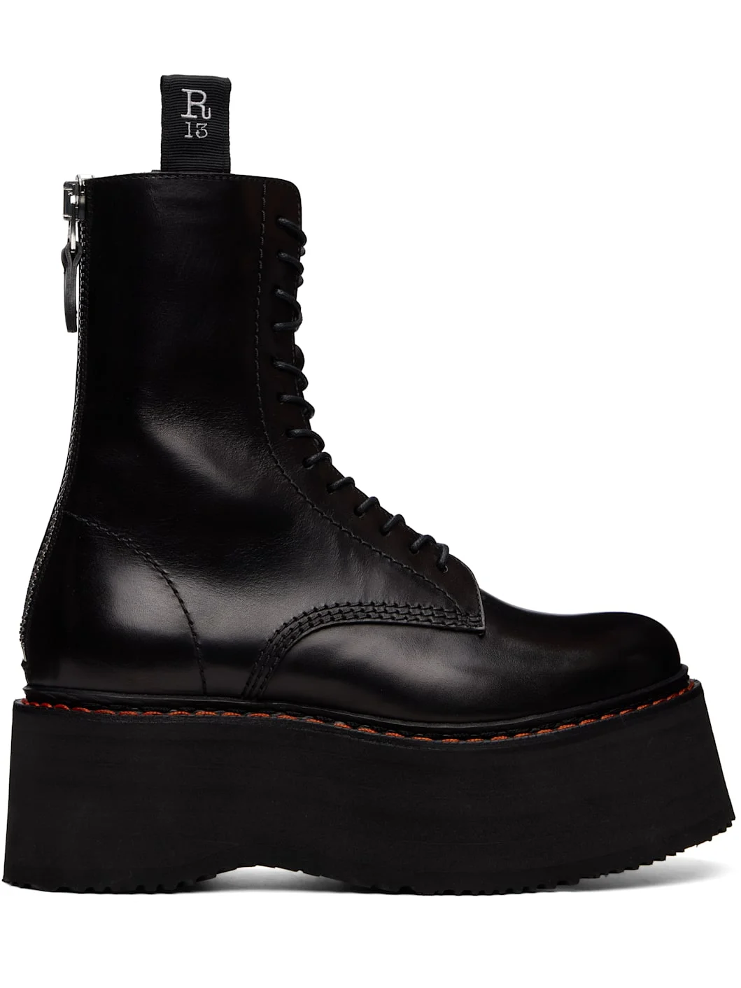 Black Double Stack Boots - 1