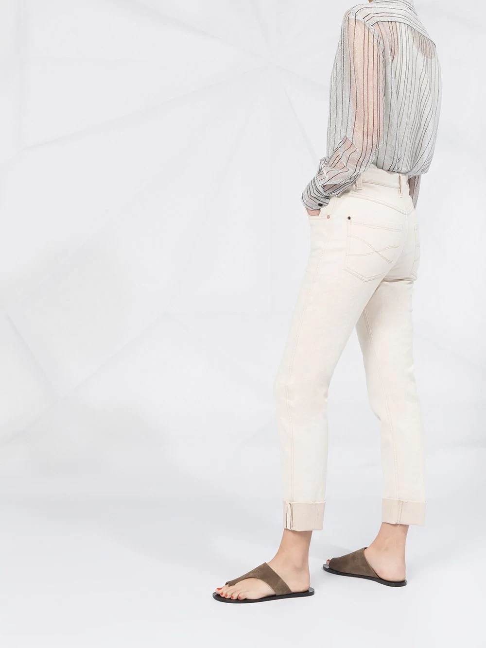 high-waisted tapered jeans - 4