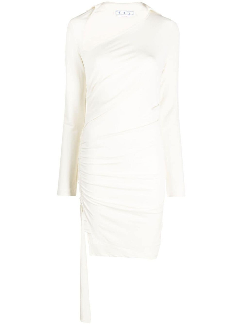asymmetric ruched minidress 1