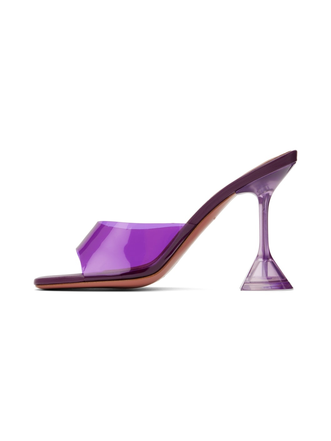 Purple Lupita Glass Slipper Heeled Sandals - 3