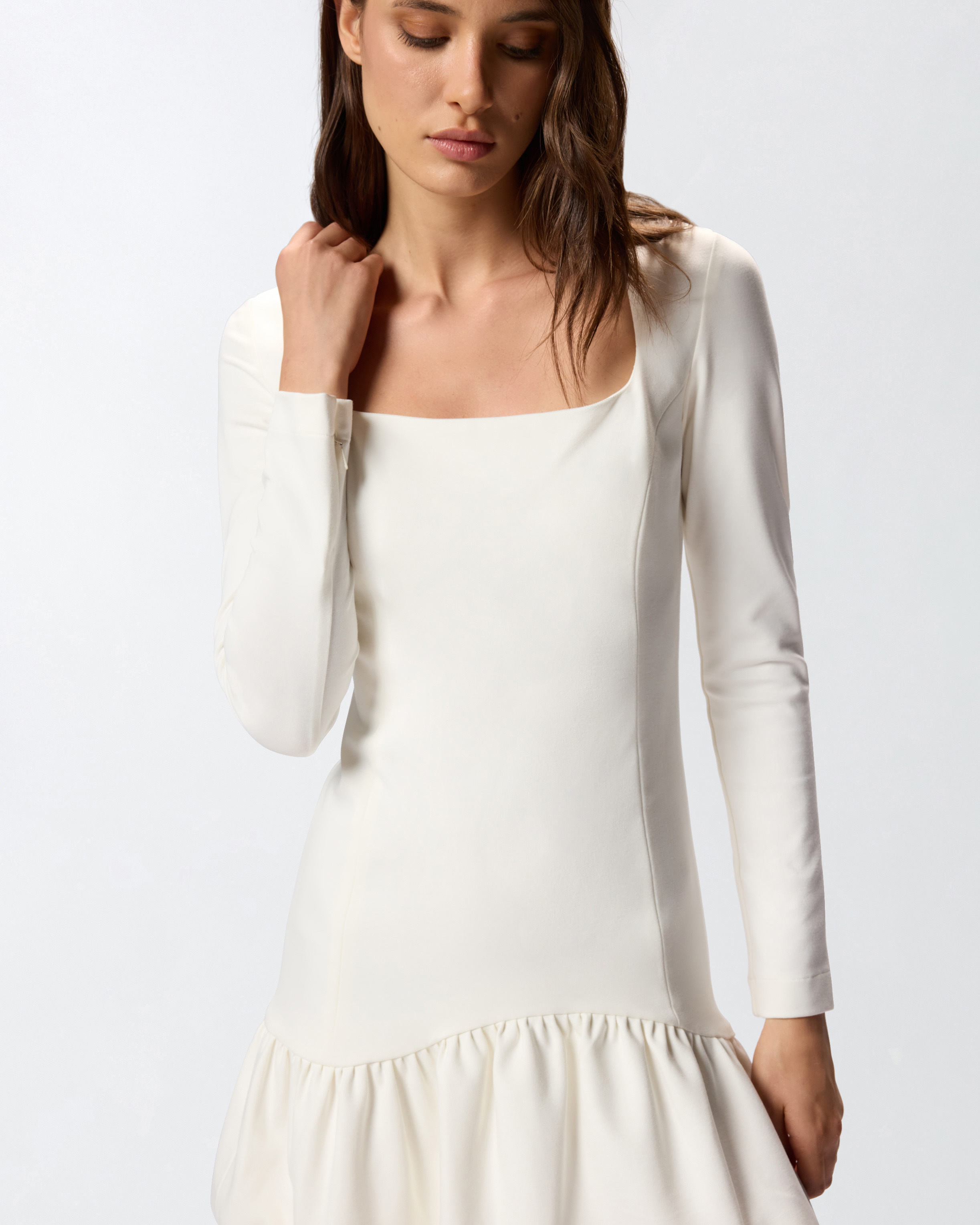 MINI DRESS WITH SQUARE NECKLINE - 5