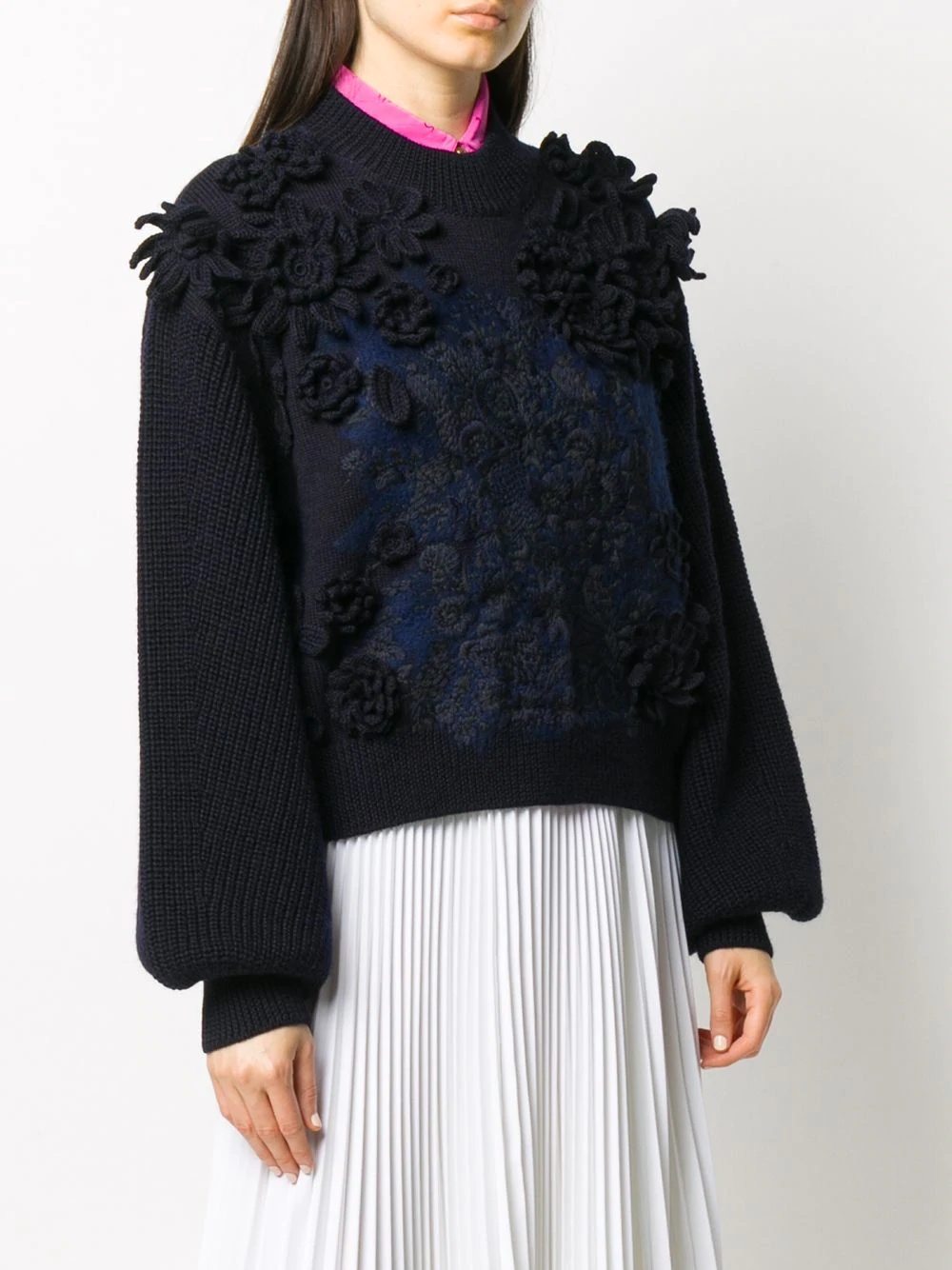 embroidered wool jumper - 3