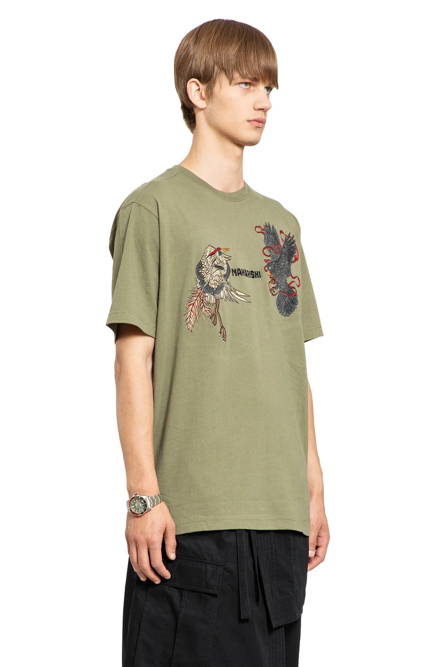 Black-Crow-White-Heron-T-Shirt - 2