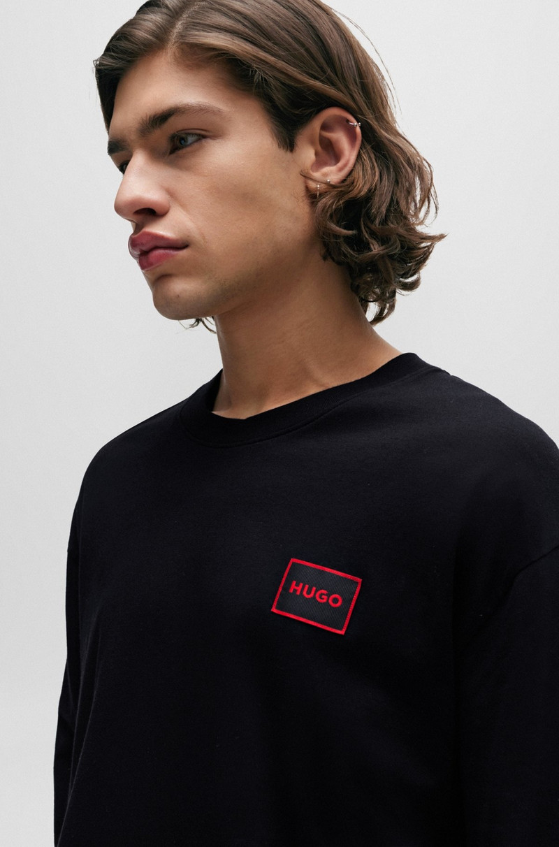 STRETCH-COTTON RELAXED-FIT PAJAMAS WITH LOGO DETAILS 4