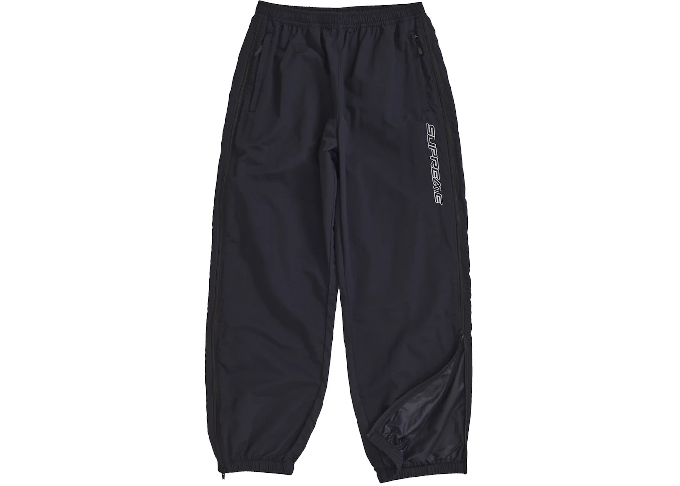 Supreme Contrast Zip Warm Up Pant Black - 2