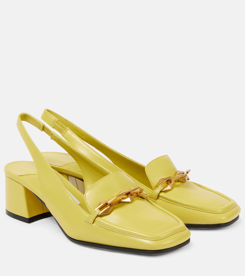 Diamond Tilda 45 leather slingback pumps 1