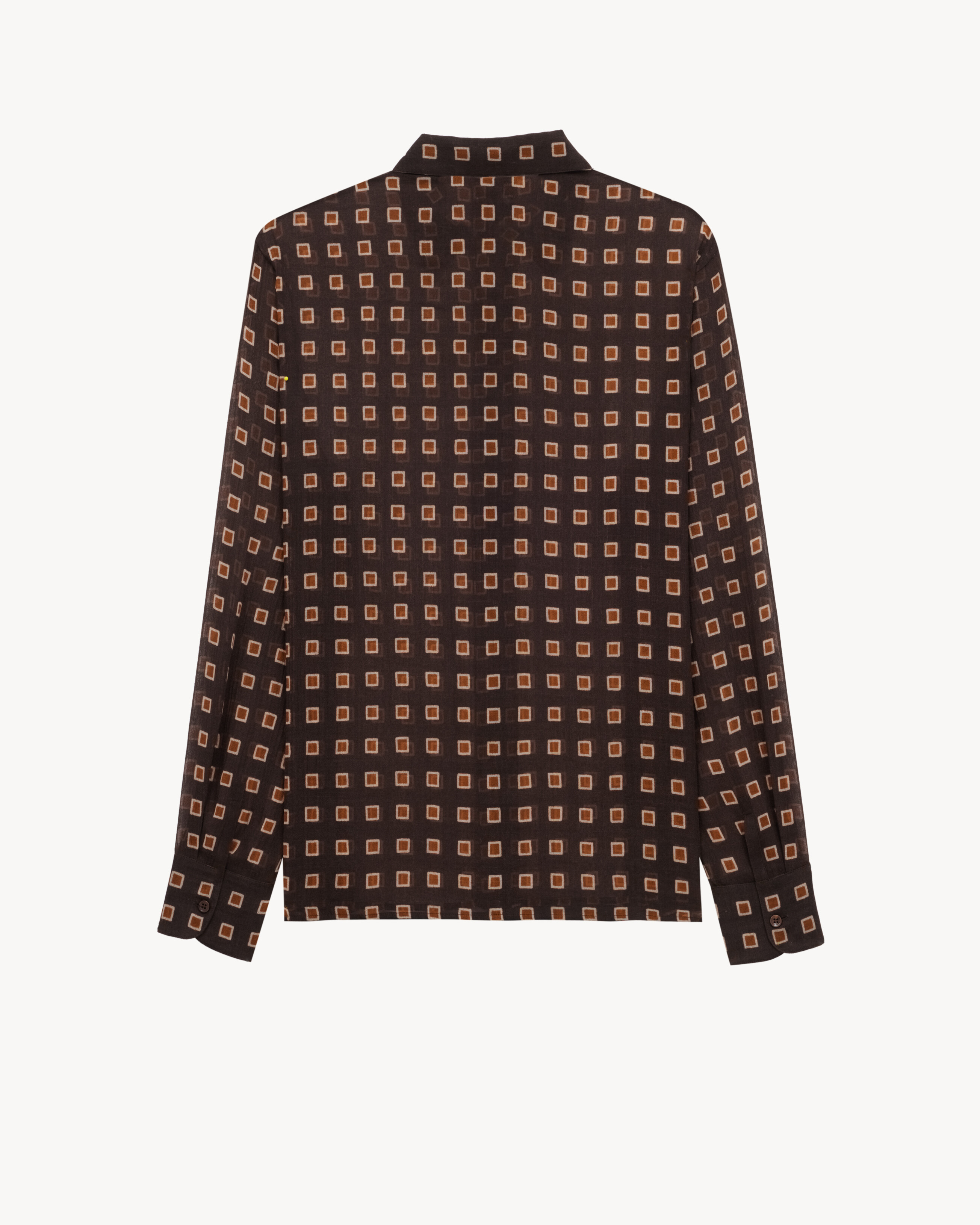 SHIRT IN SQUARED WOOL ETAMINE - 3