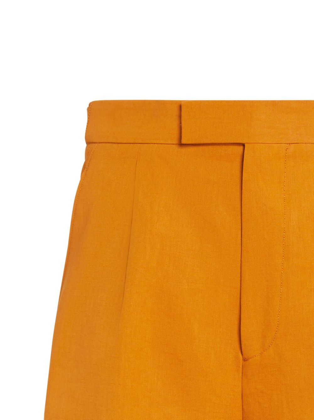pleated linen shorts - 2