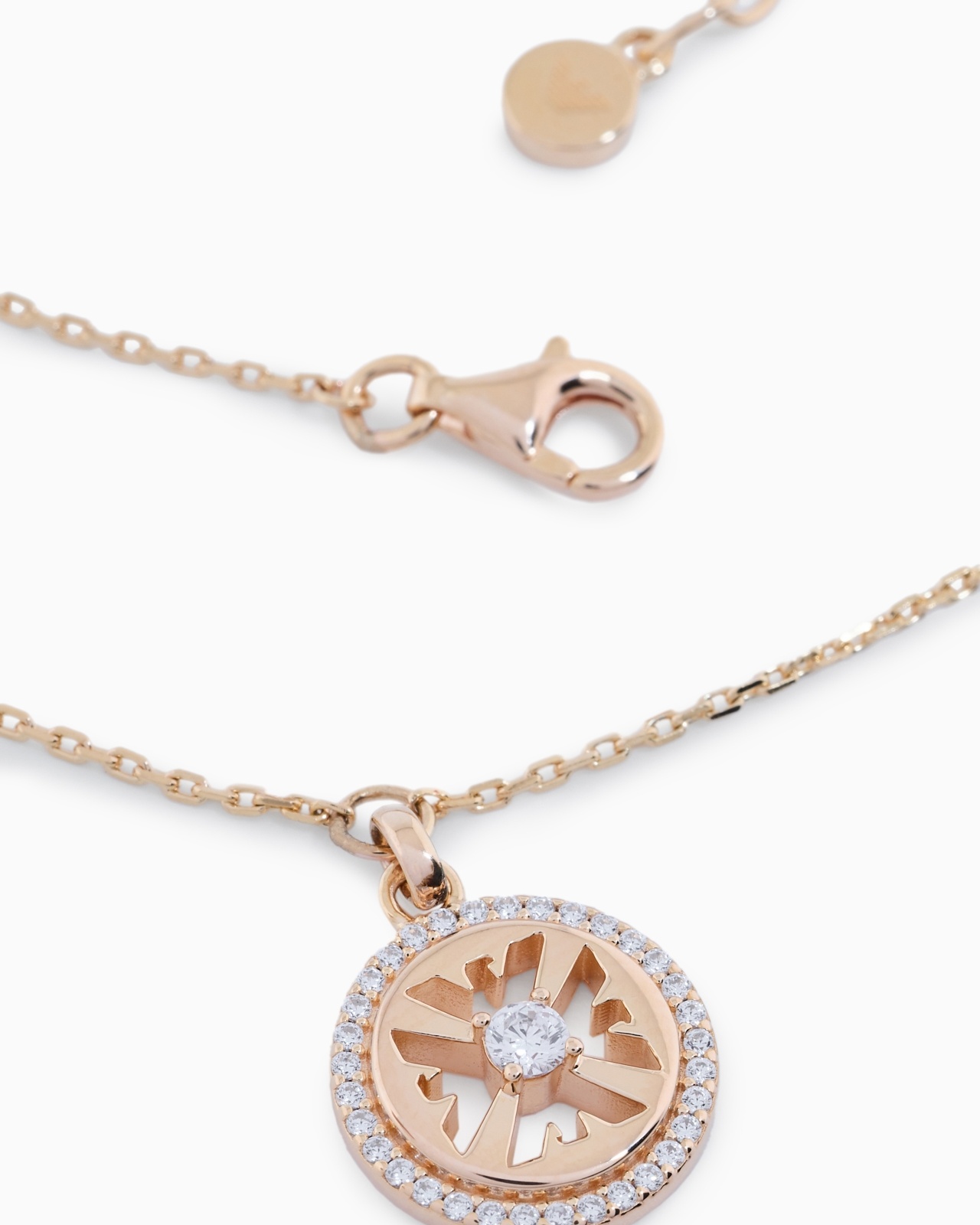 ROSE GOLD-TONE STERLING SILVER PENDANT NECKLACE - 3