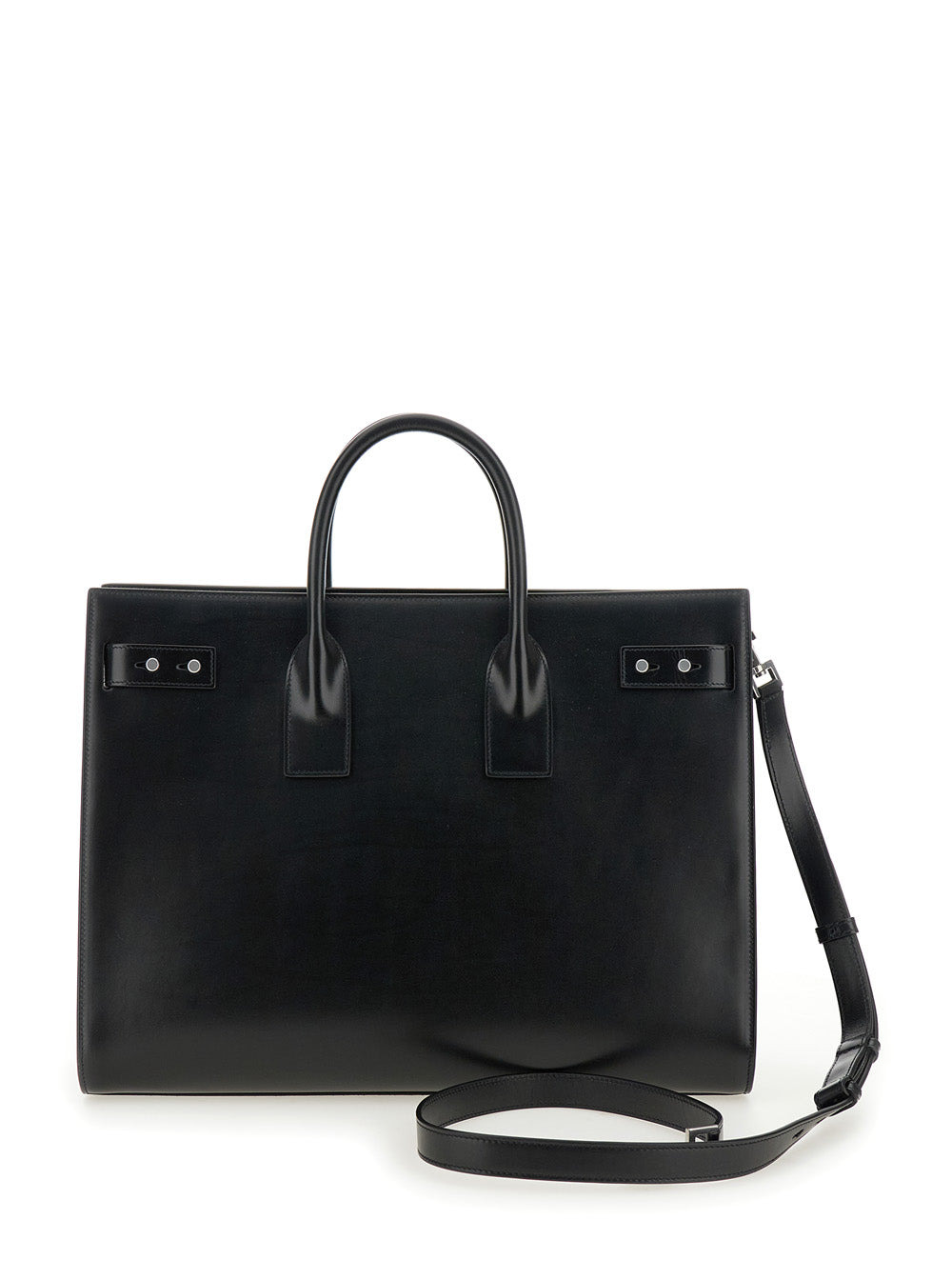 Saint Laurent Men Black Handbag With Adjustable And Removable Shoulder Strap In Leather Man - 4