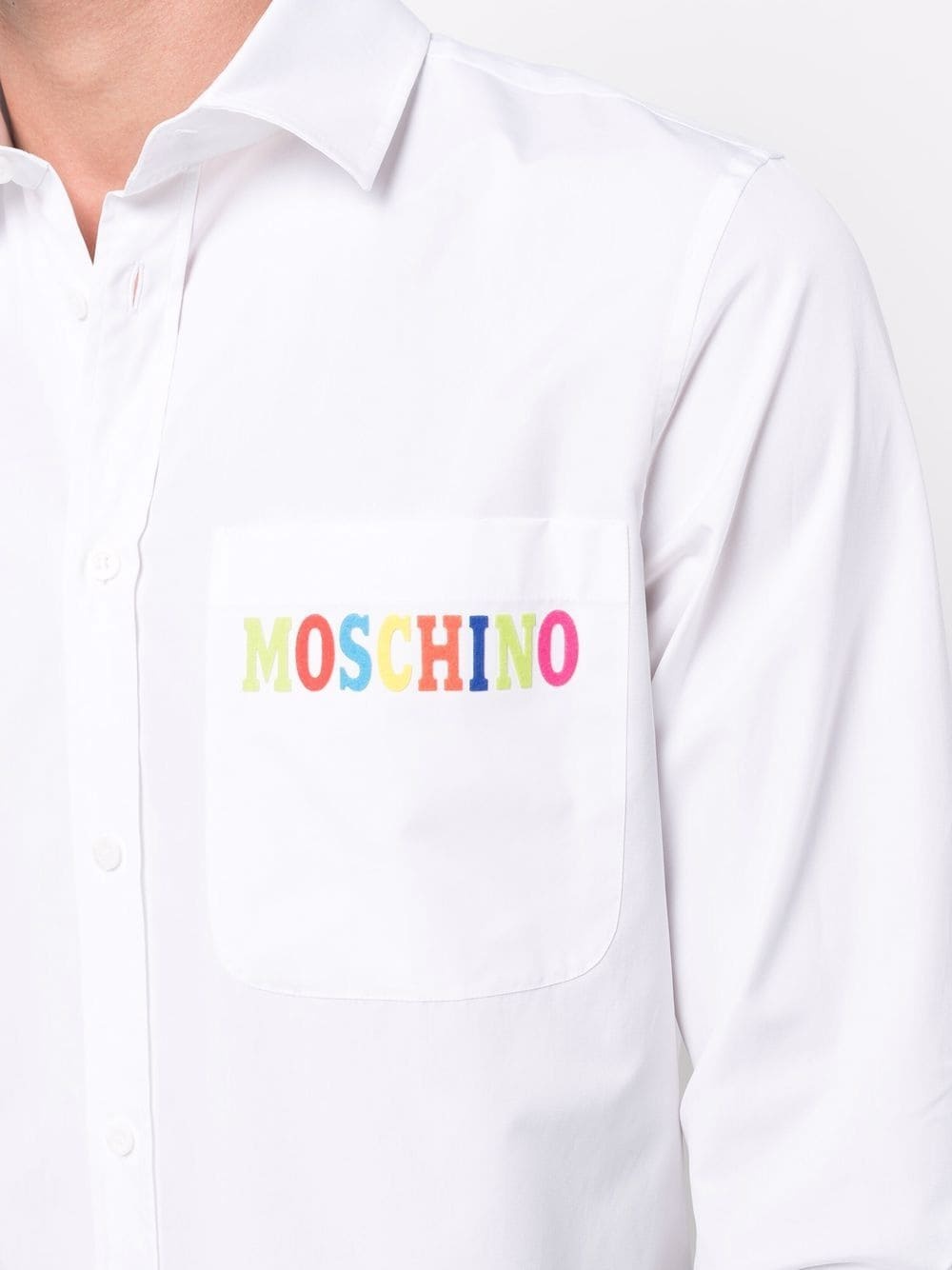 embroidered logo long-sleeve shirt - 5