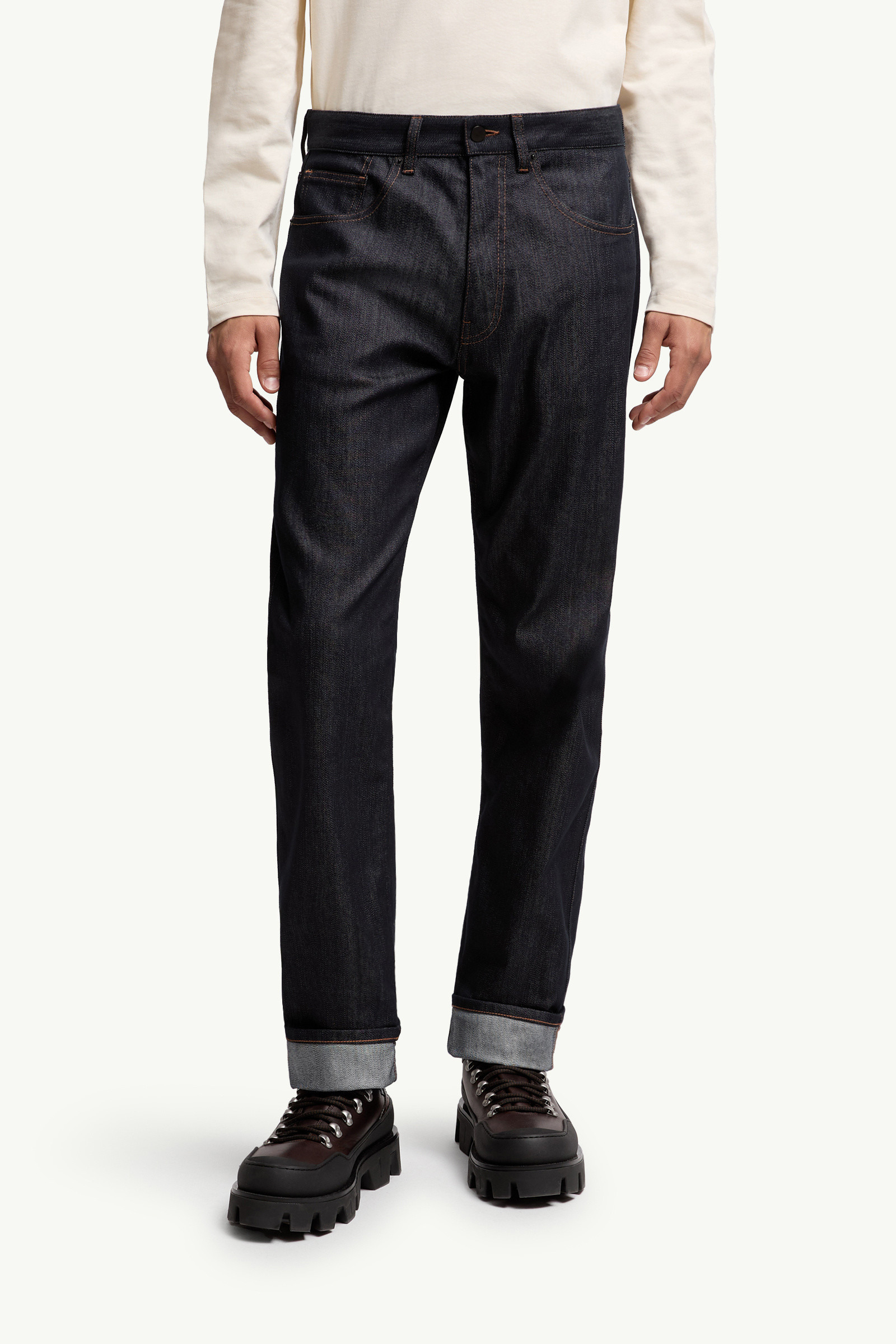 Straight Leg Denim Jeans - 3