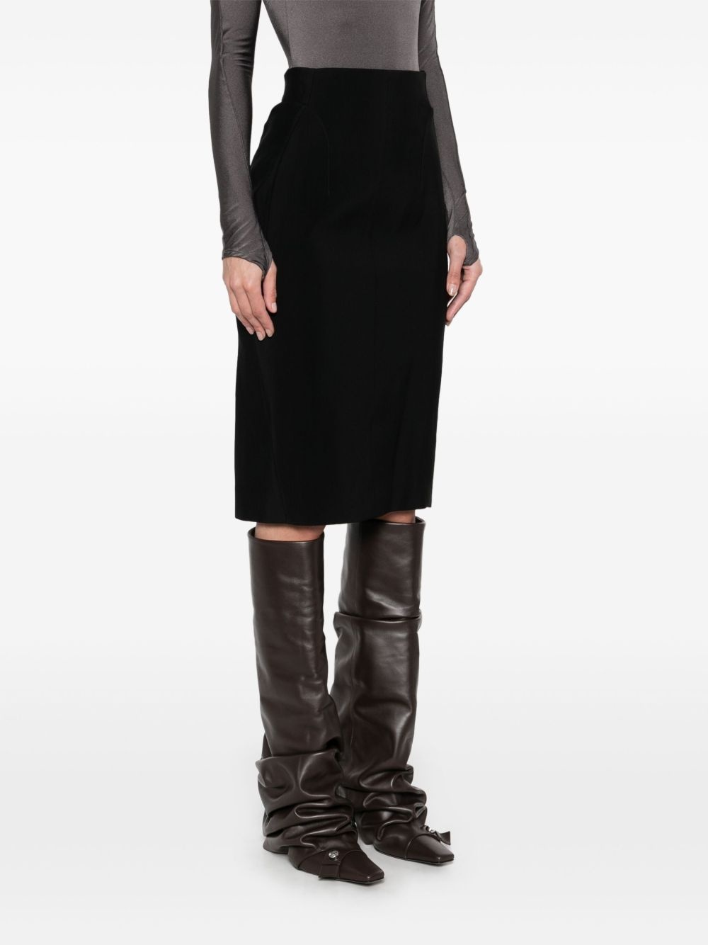 cut-out midi skirt - 4