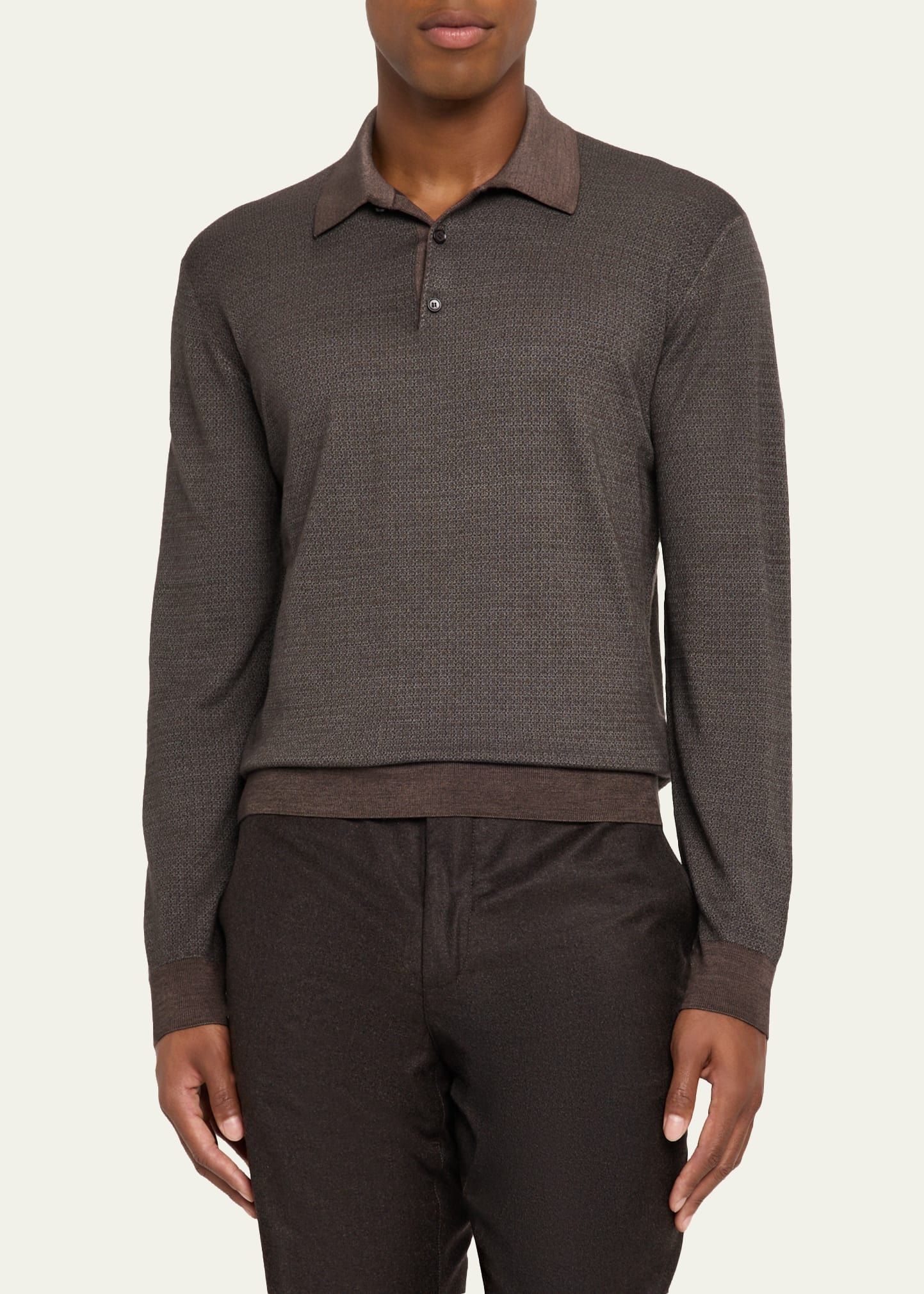 Men's Jacaranda Long-Sleeve Polo Shirt - 4