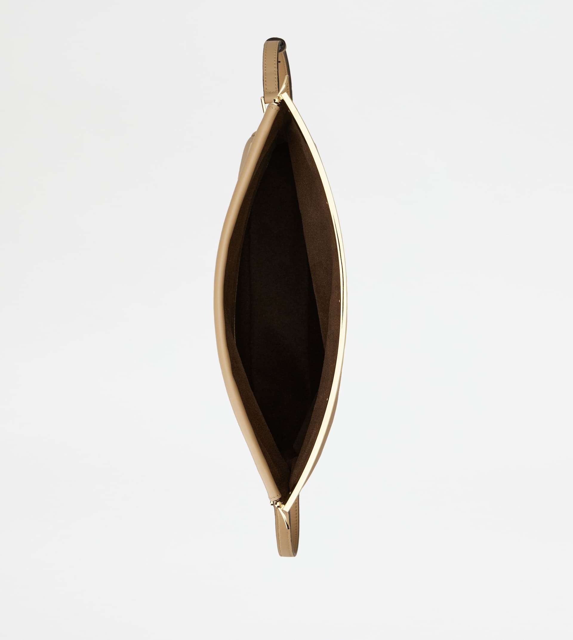 FLAP BAG IN LEATHER SMALL - BEIGE - 5