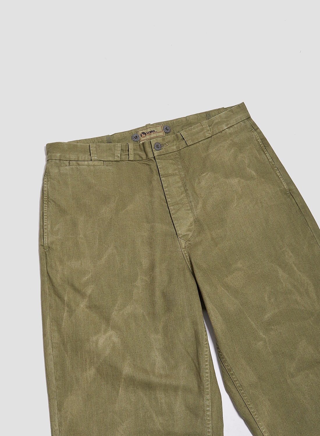 Wide Leg Jean Cotton Twill in British Tan - 2