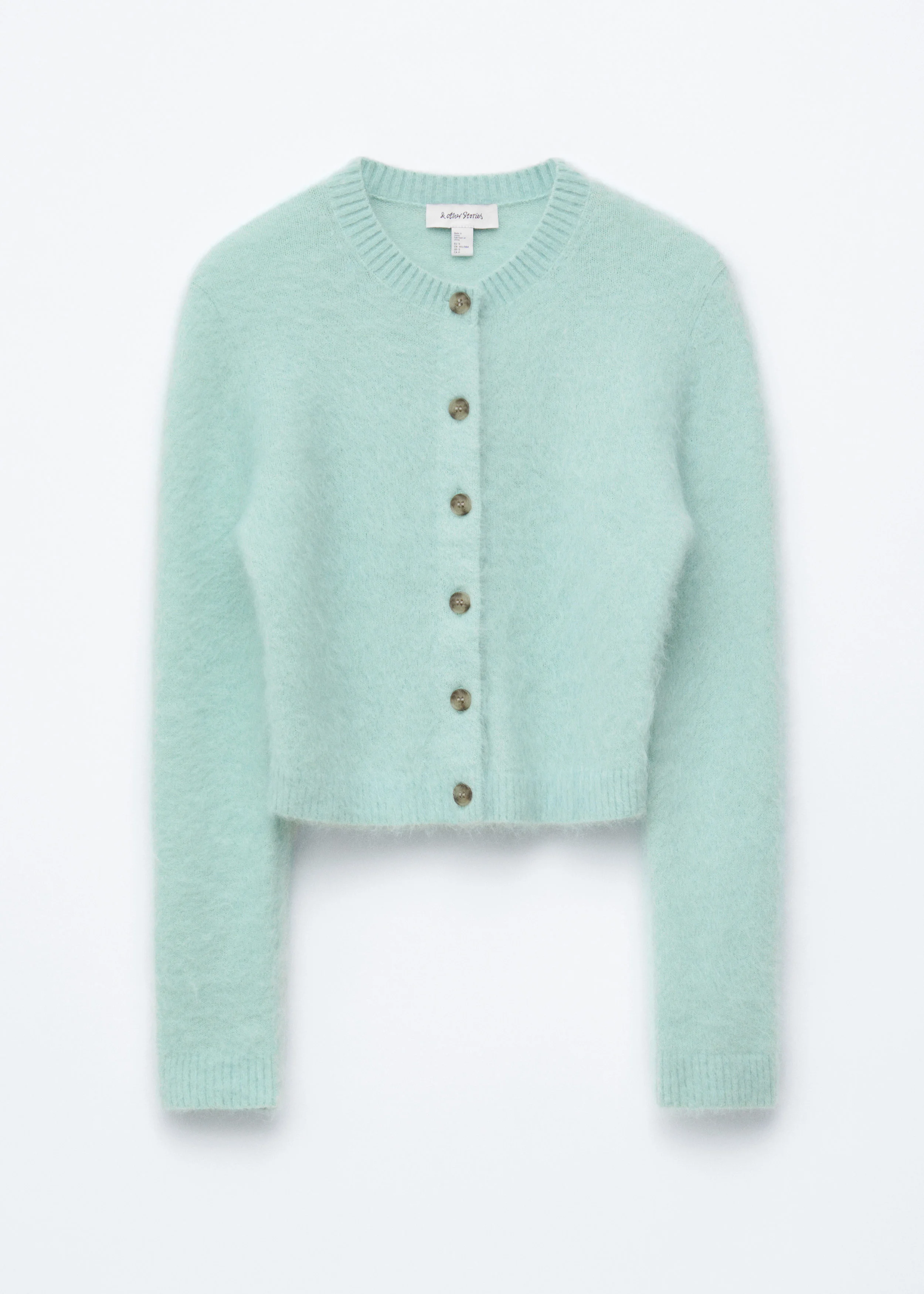 Mohair-Blend Brushed Cardigan - 1
