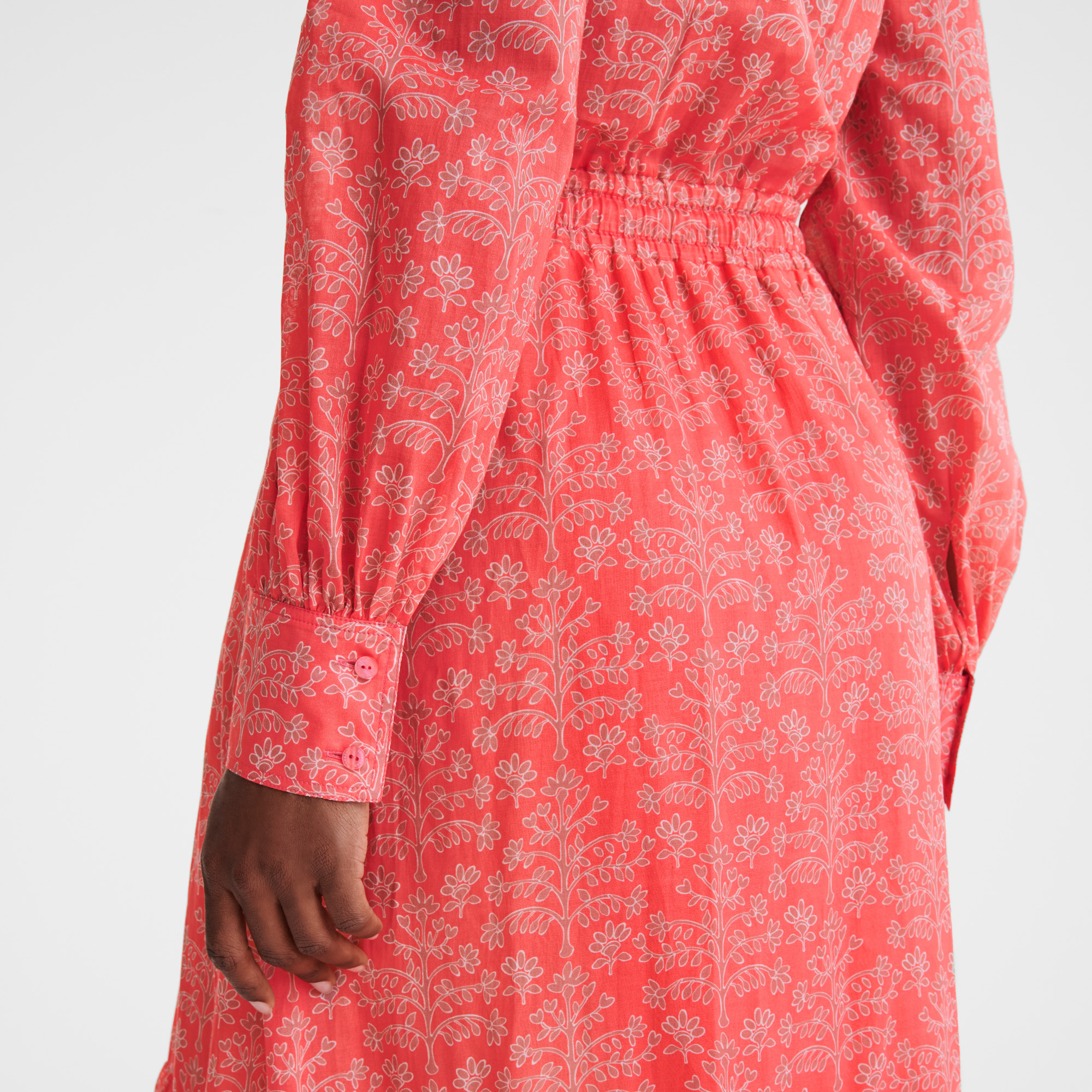 Long dress Tomato - Printed veil - 4