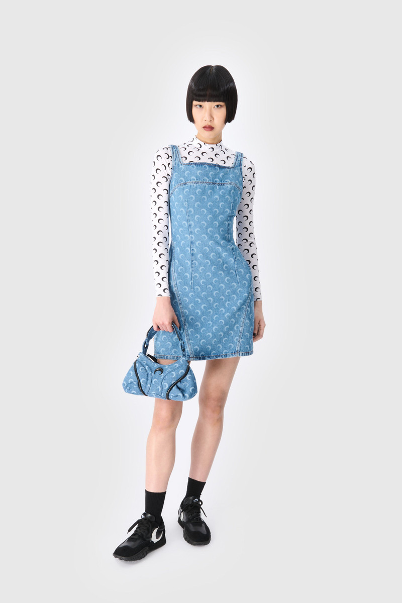 Moon Laser Denim Mini Dress - 1