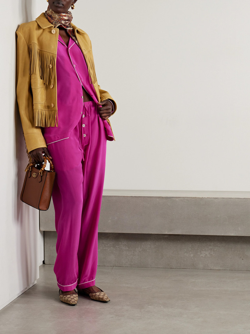 BODE Jasmine Silk-charmeuse Pants outlook